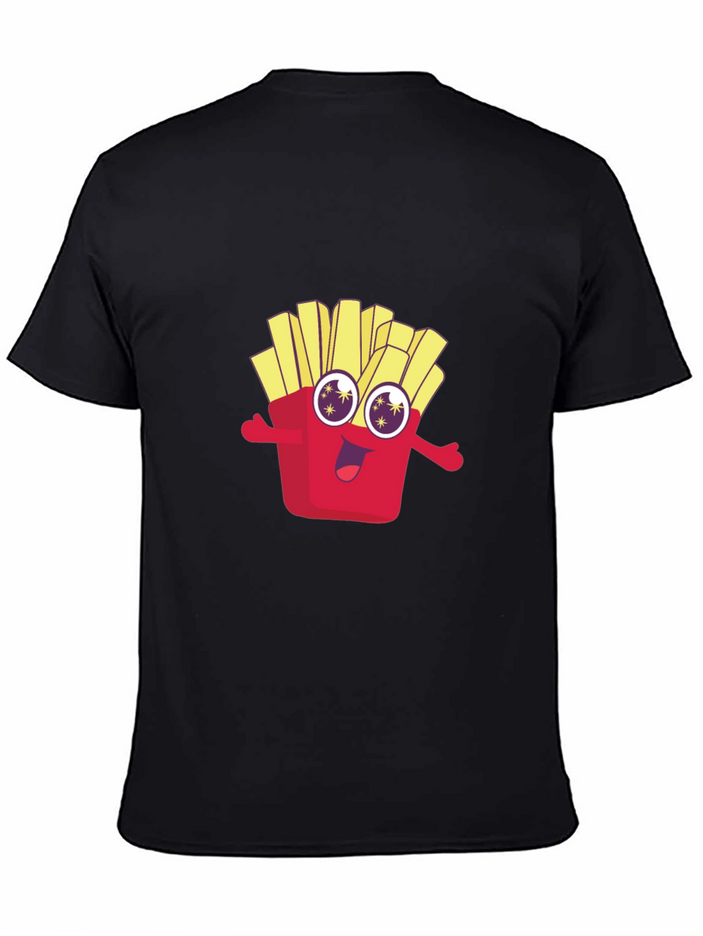 Funny Fries Graphic Tee - Black Cotton T-Shirt