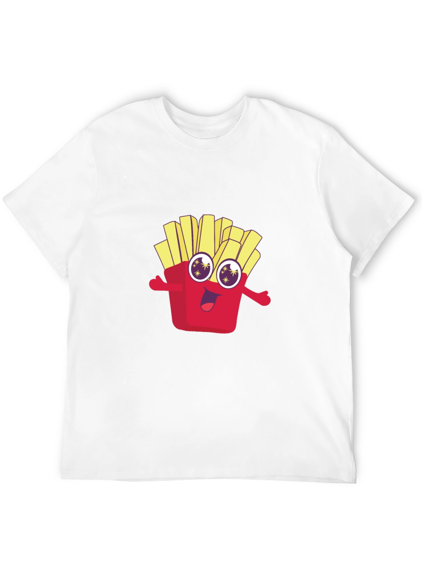 Funny Fries Graphic Tee - Black Cotton T-Shirt