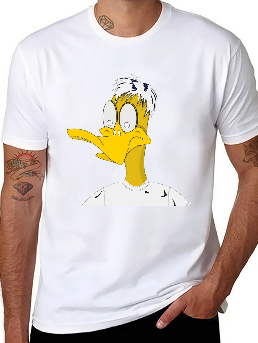 Funny Cartoon Duck Graphic T-Shirt