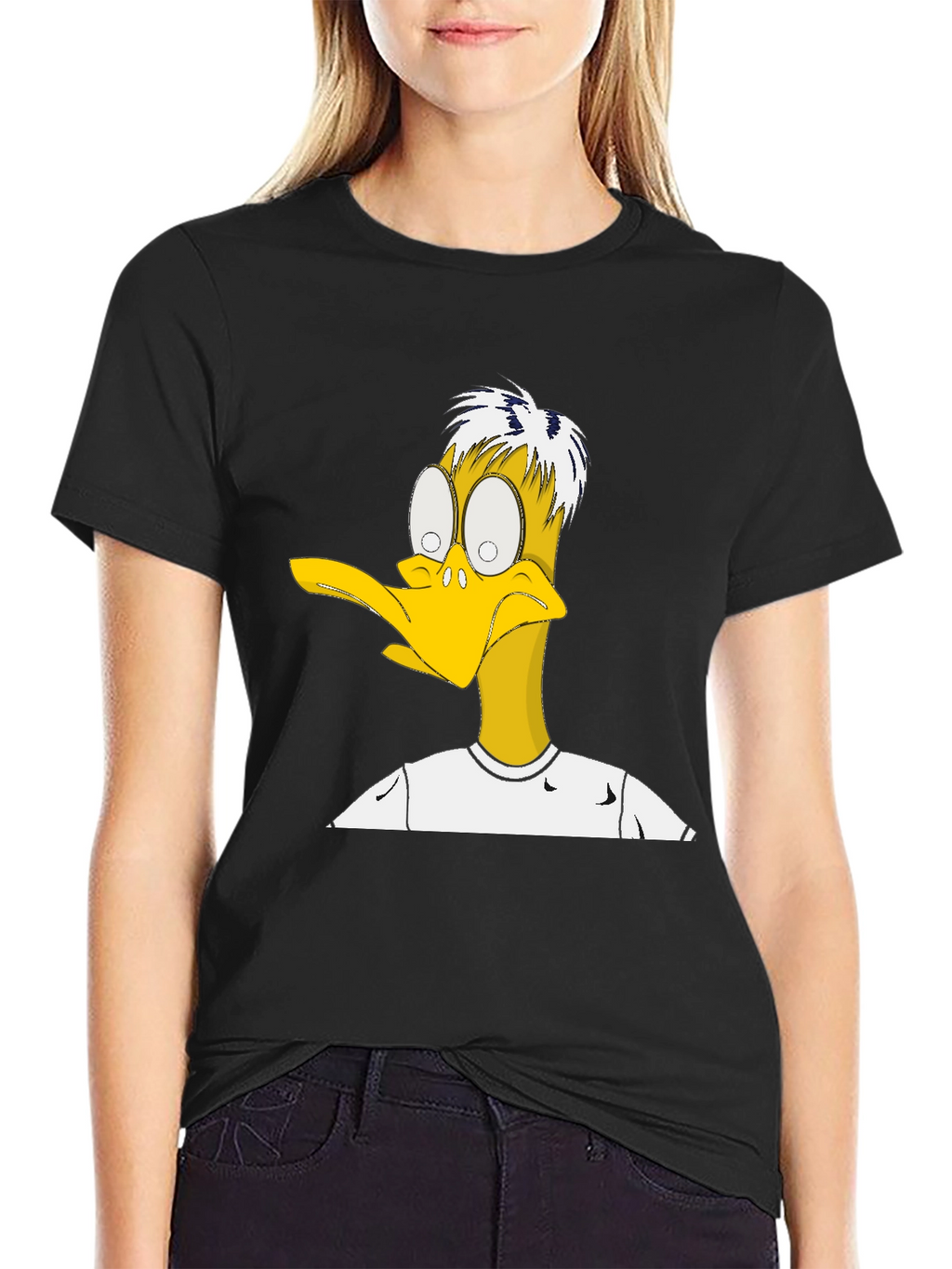 Funny Cartoon Duck Graphic T-Shirt
