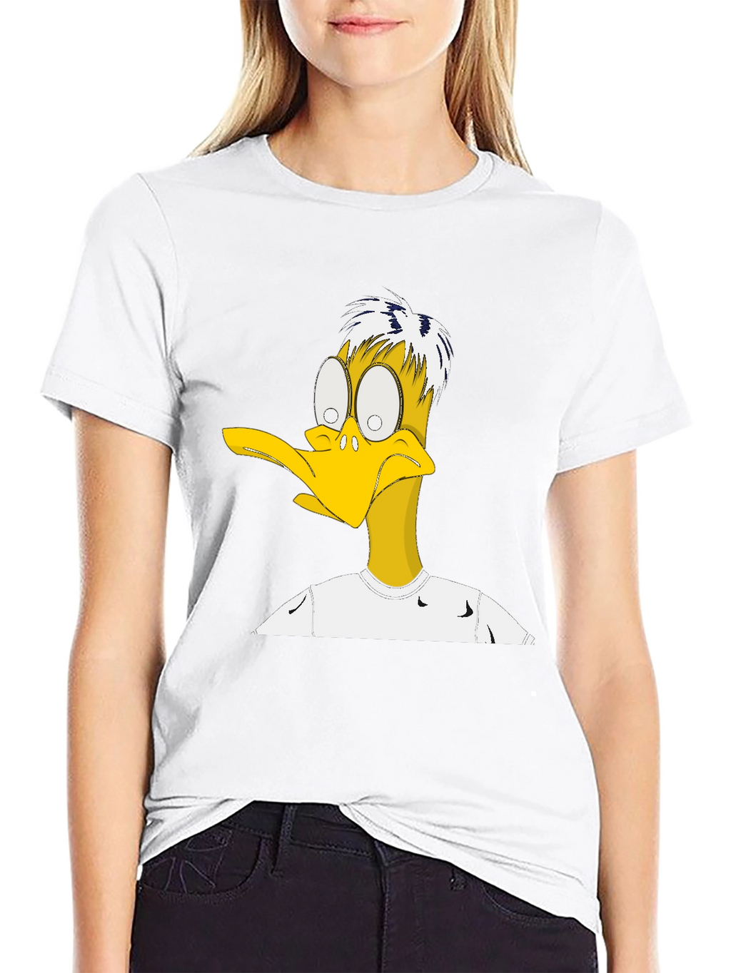 Funny Cartoon Duck Graphic T-Shirt