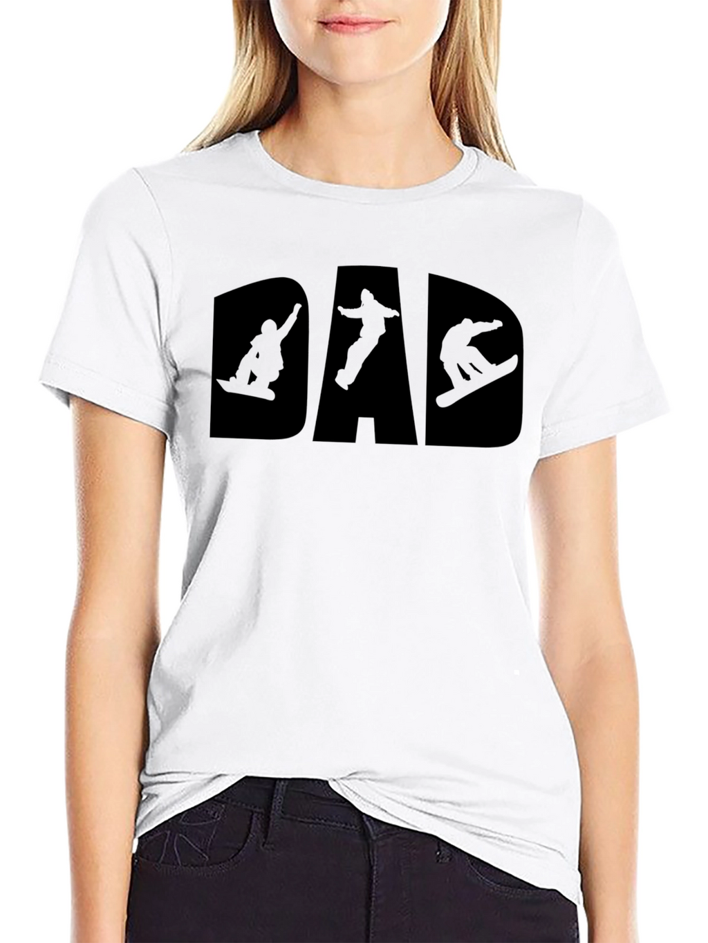 Snowboard Dad T-Shirt - Black Graphic Tee