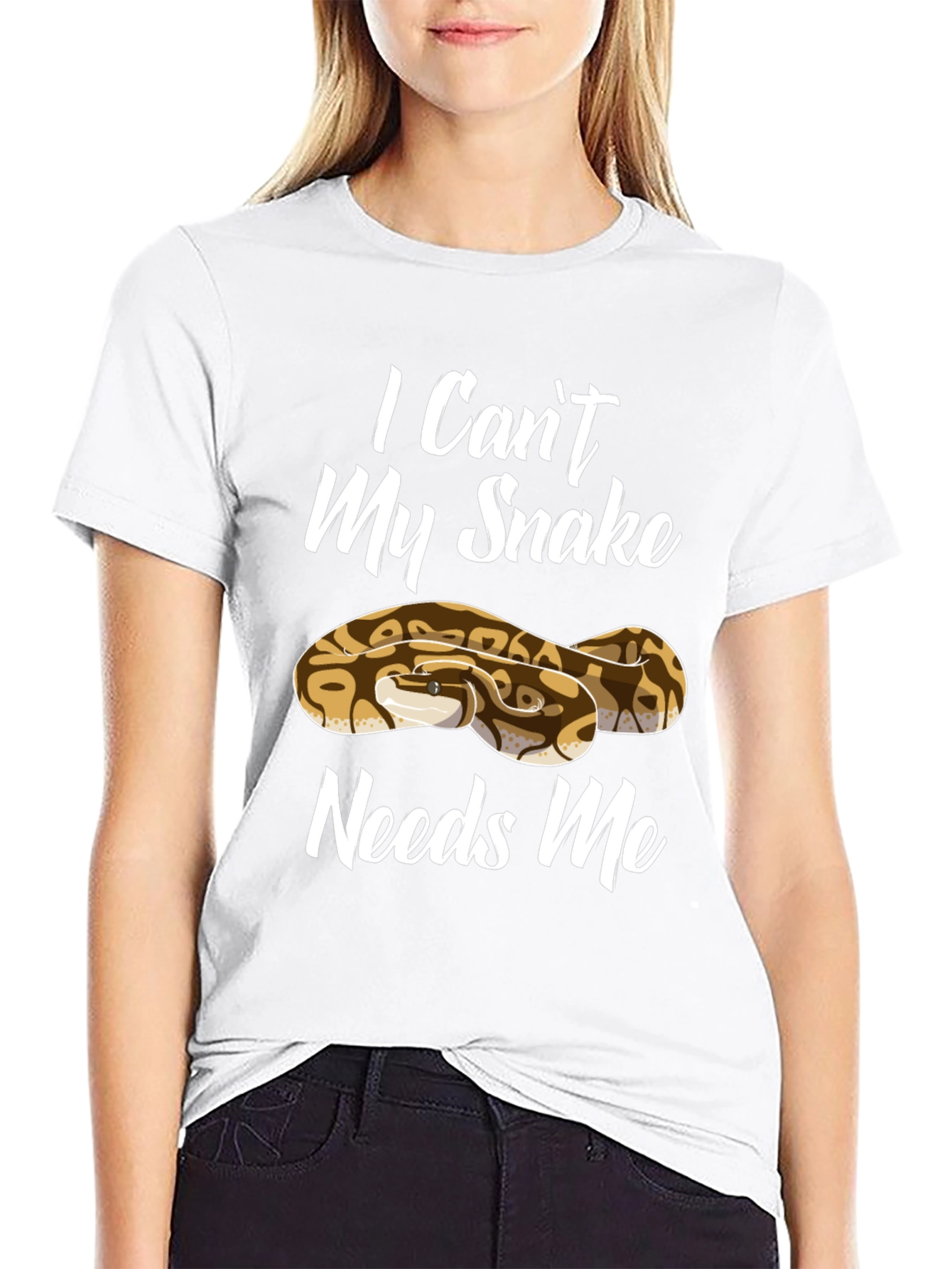 I Cant My Snake Needs Me Mens T-Shirt