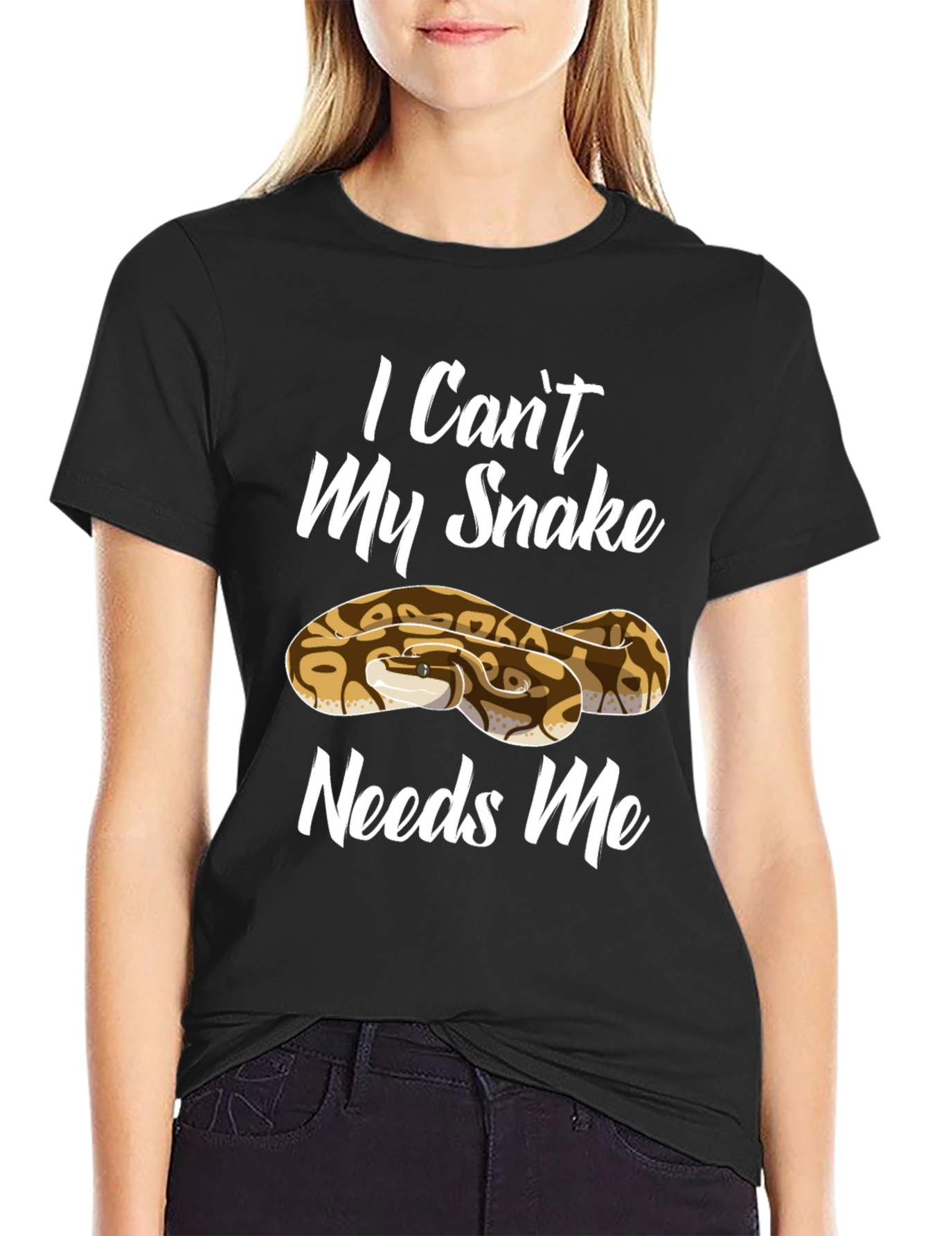 I Cant My Snake Needs Me Mens T-Shirt