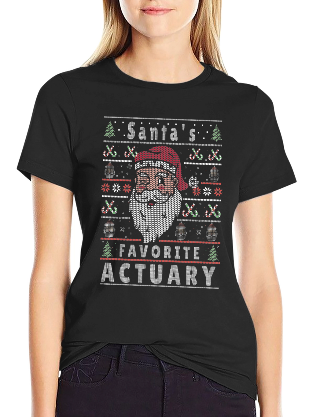 Santas Favorite Actuary Ugly Christmas Sweater T-Shirt
