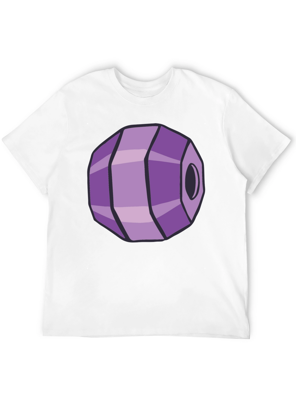 Geometric Purple Gem Graphic Tee