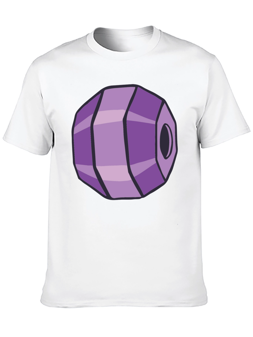 Geometric Purple Gem Graphic Tee
