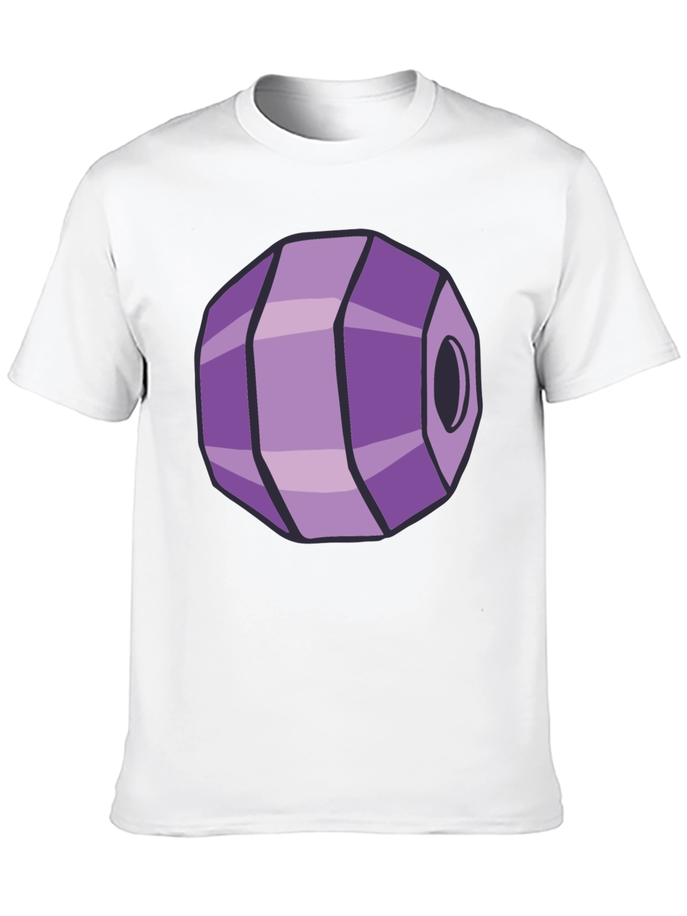 Geometric Purple Gem Graphic Tee
