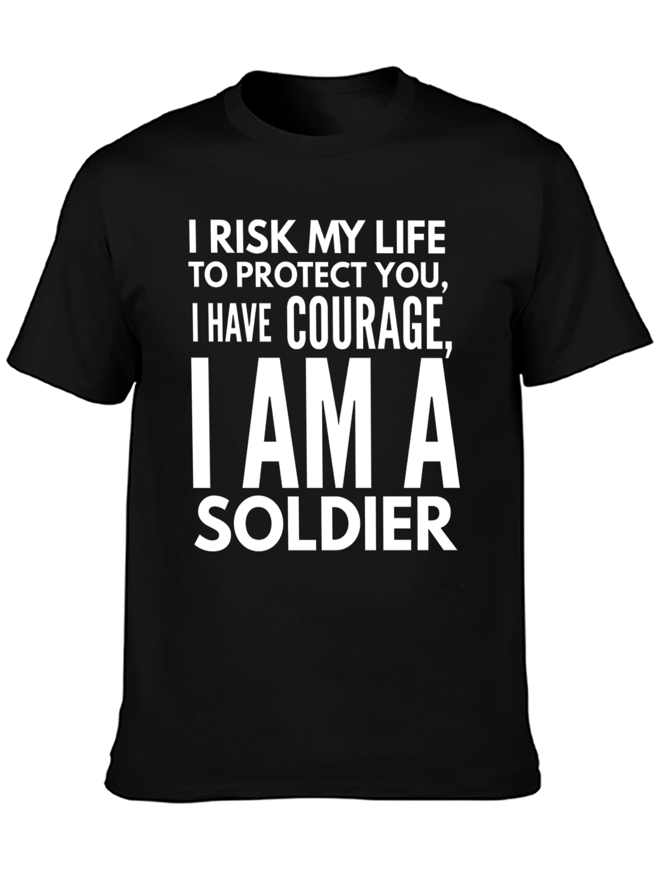 Courageous Soldier Graphic Tee - Black