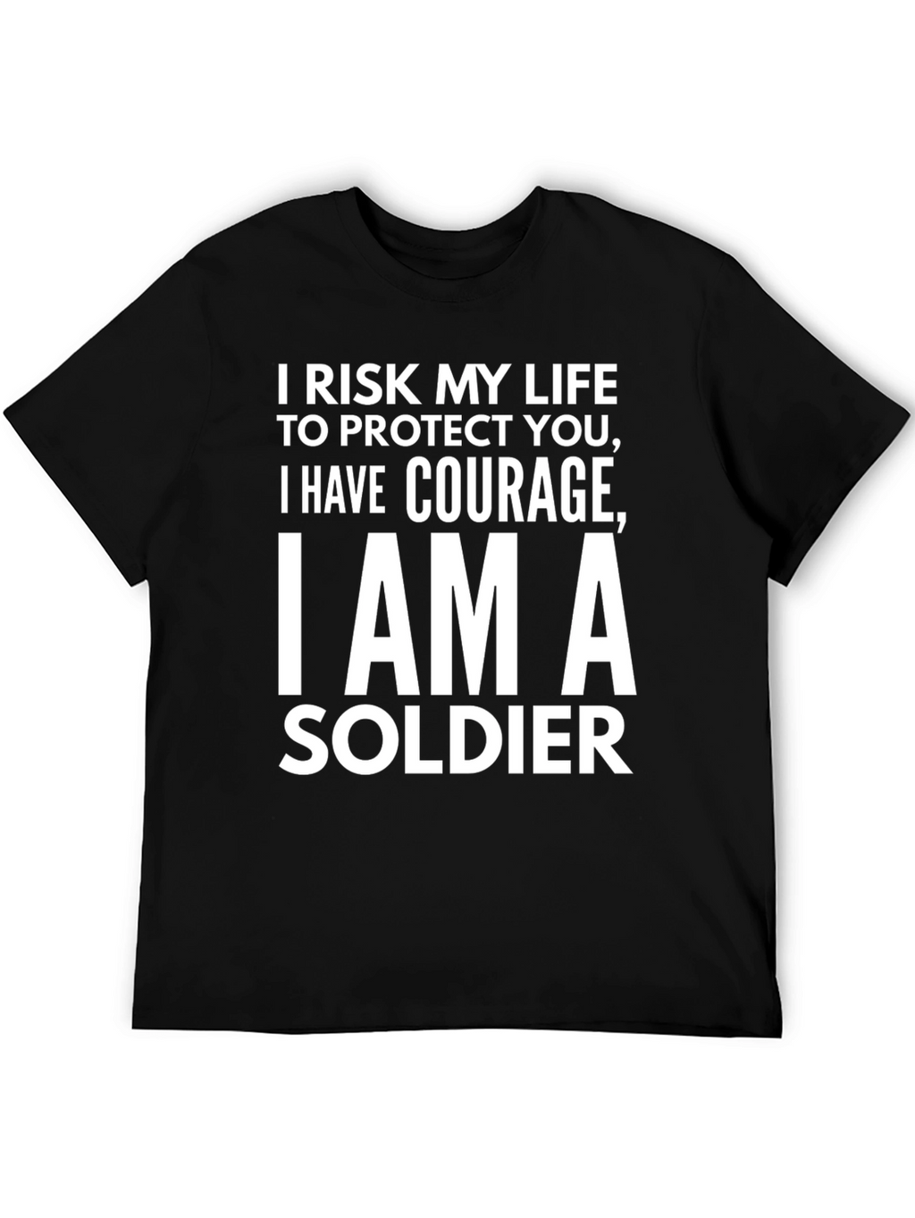 Courageous Soldier Graphic Tee - Black