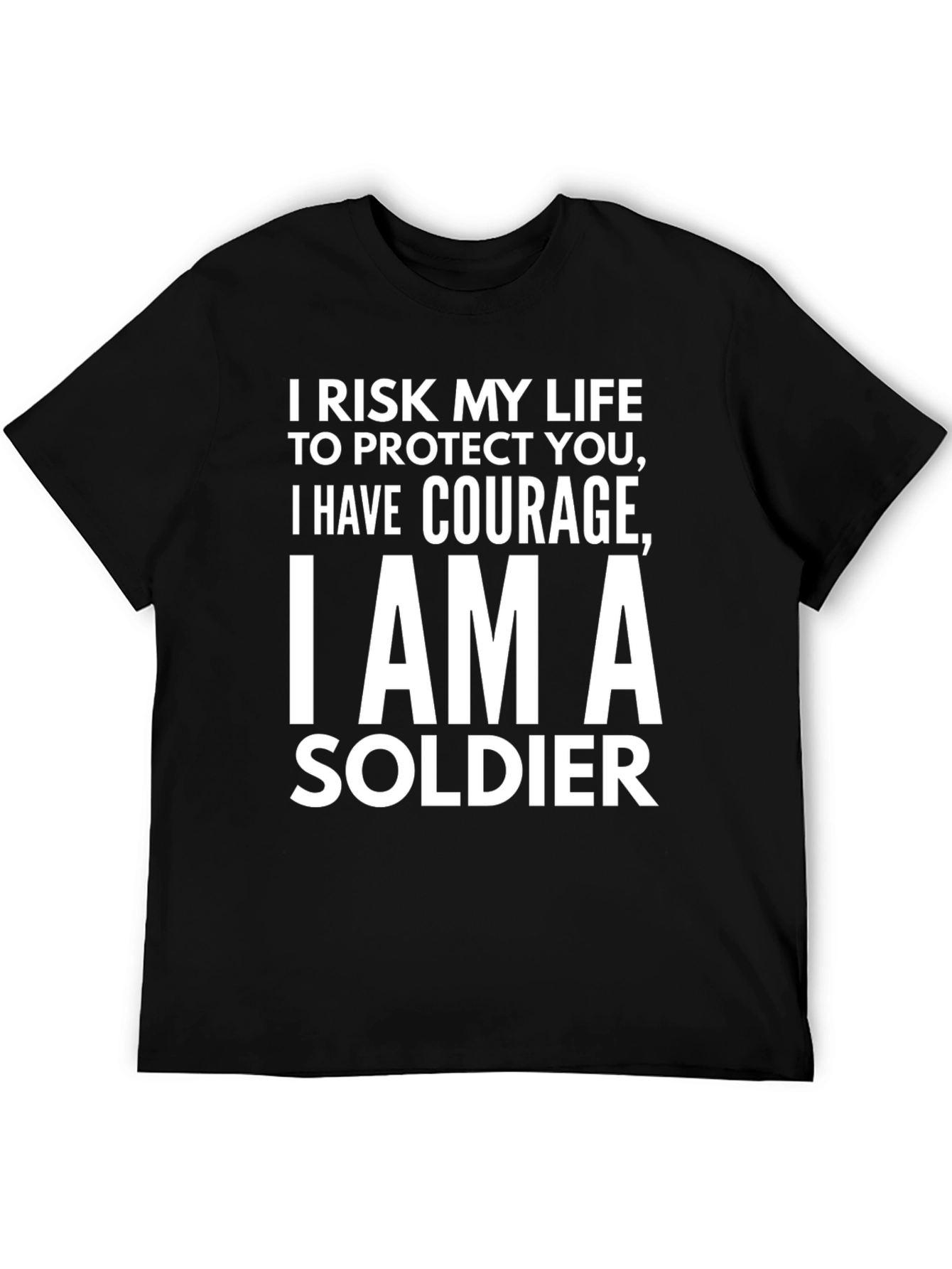 Courageous Soldier Graphic Tee - Black