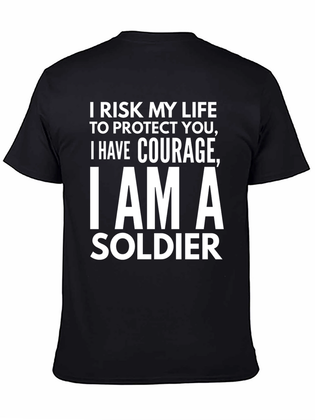 Courageous Soldier Graphic Tee - Black