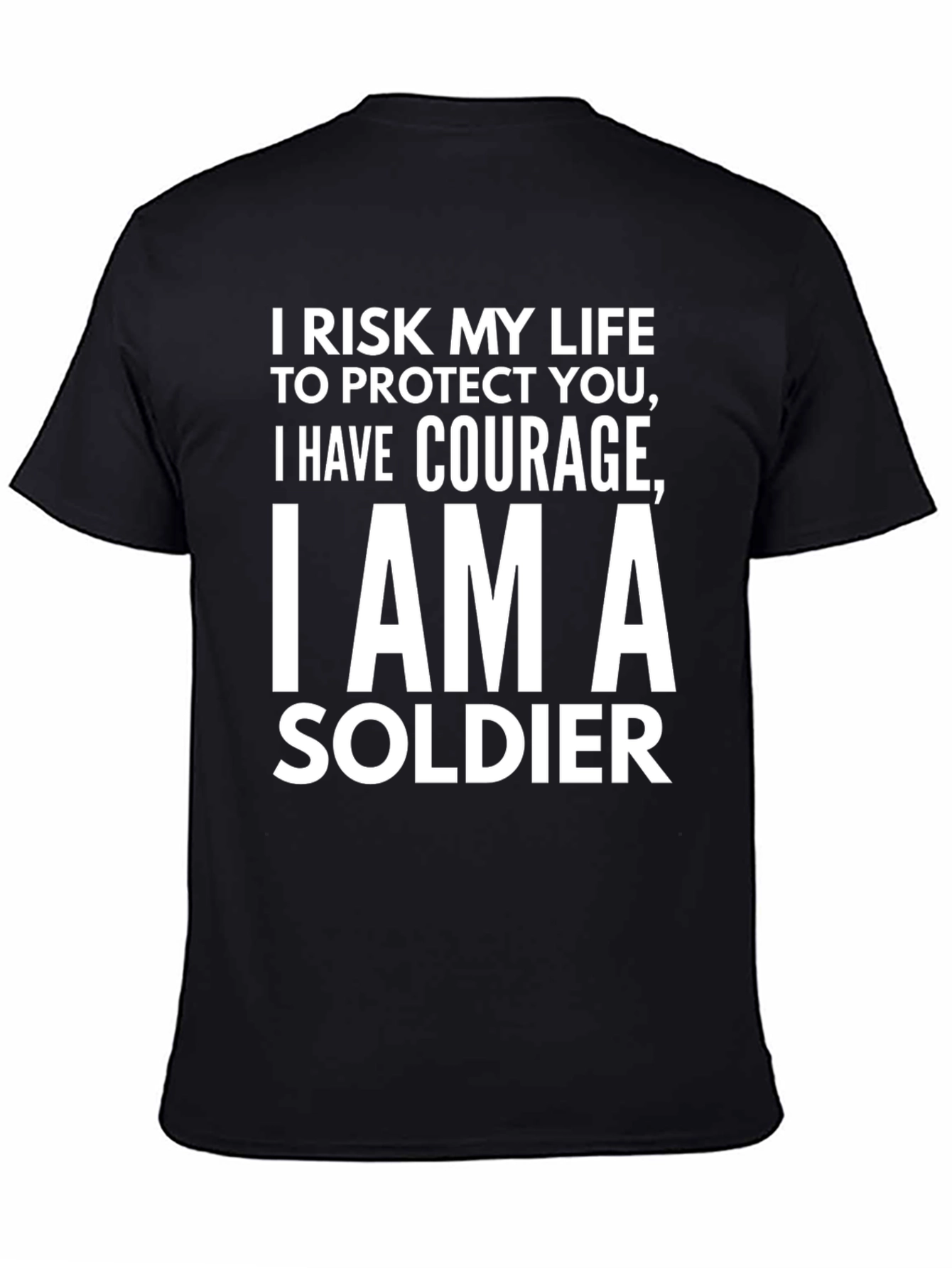 Courageous Soldier Graphic Tee - Black