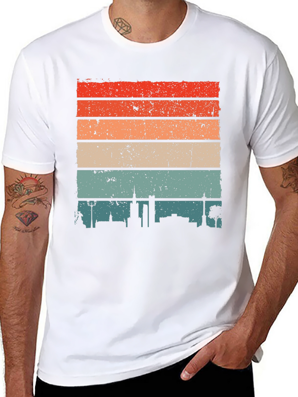 Retro Skyline Graphic T-Shirt