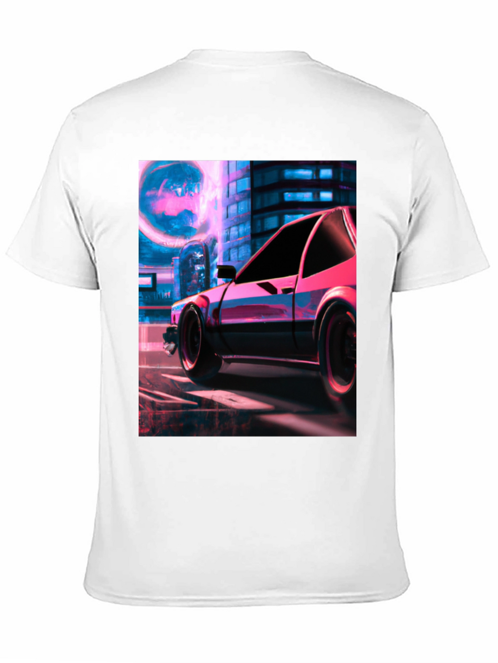 Cyberpunk Car Graphic Tee - Retro Future Style