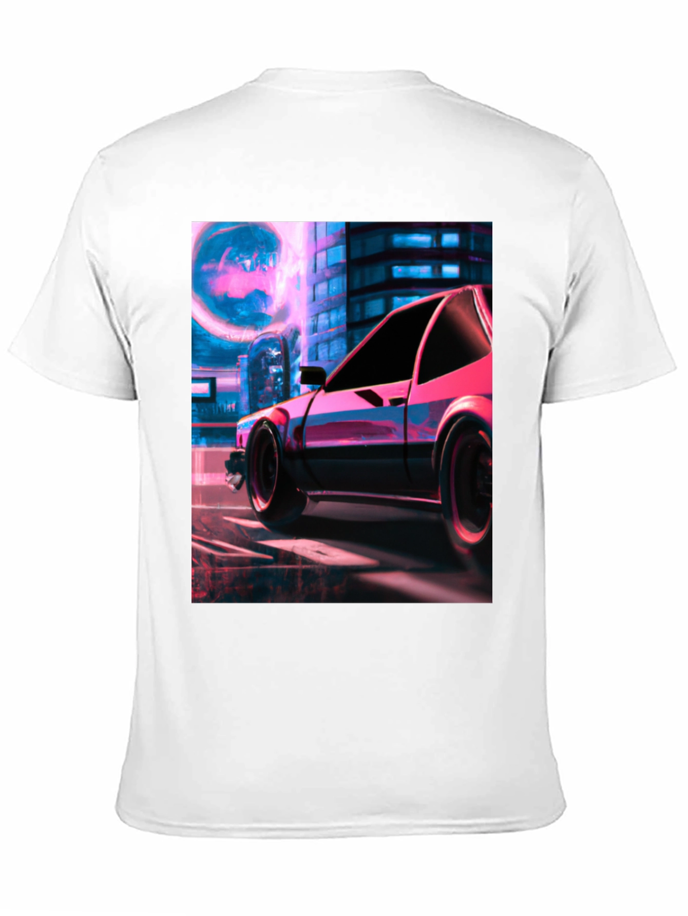 Cyberpunk Car Graphic Tee - Retro Future Style