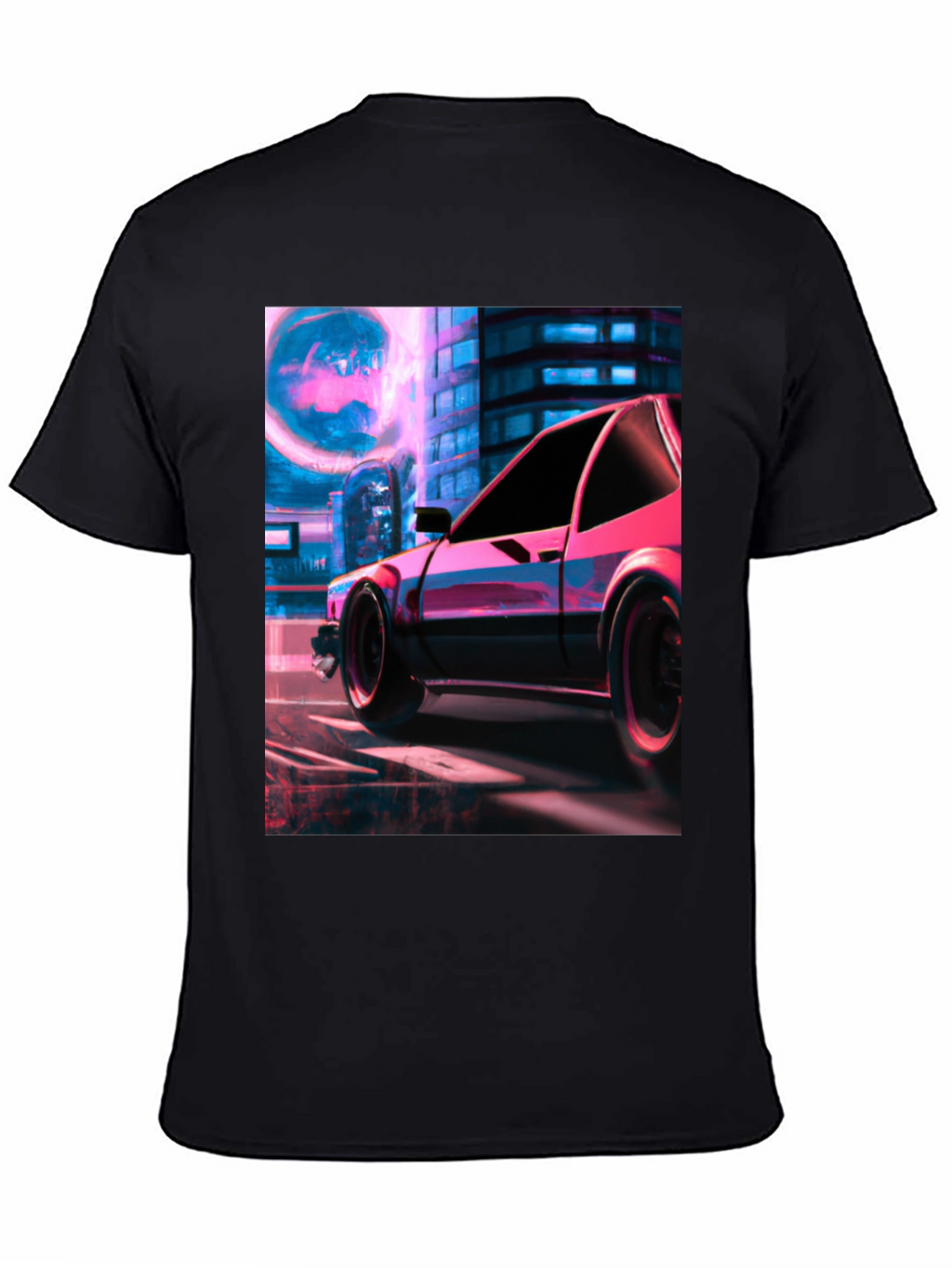 Cyberpunk Car Graphic Tee - Retro Future Style
