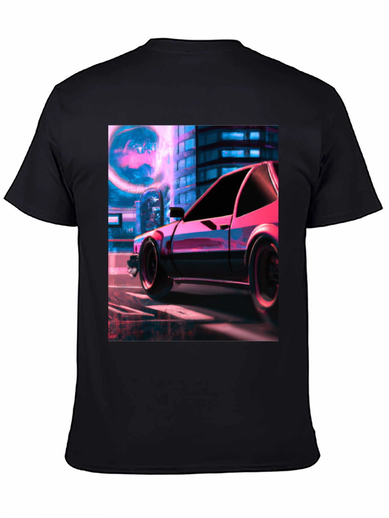 Cyberpunk Car Graphic Tee - Retro Future Style