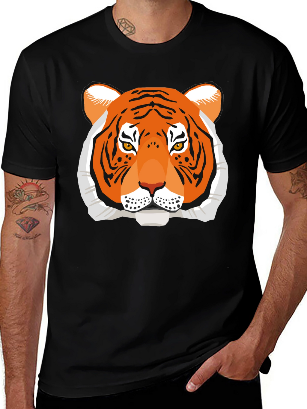 Tiger Graphic Tee - Bold Animal Print Shirt
