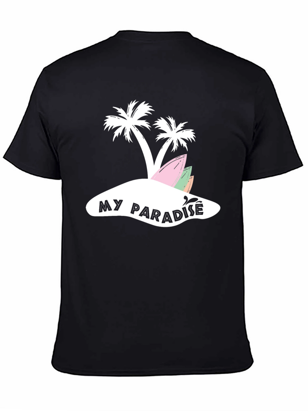 My Paradise Island Graphic Tee - Black