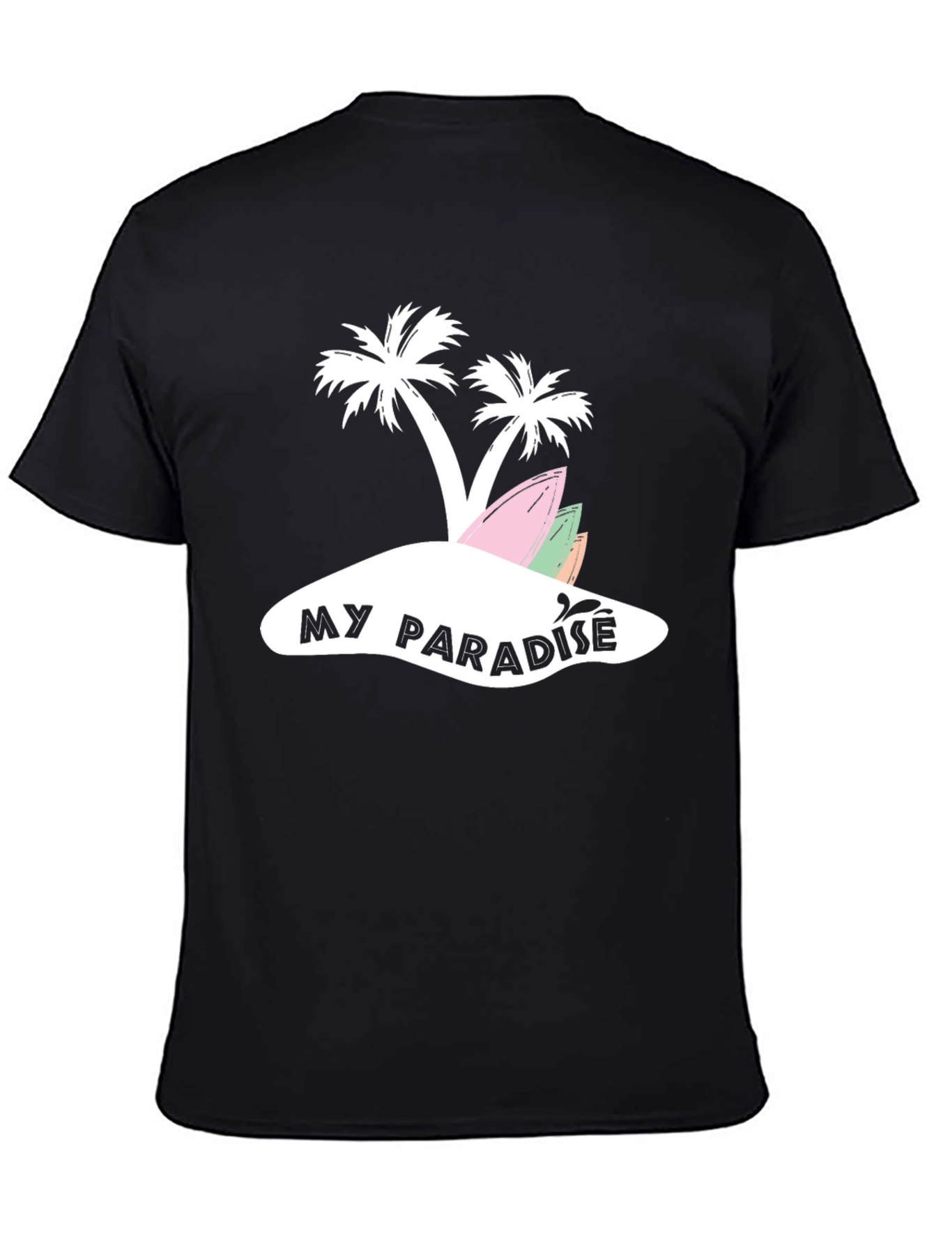 My Paradise Island Graphic Tee - Black