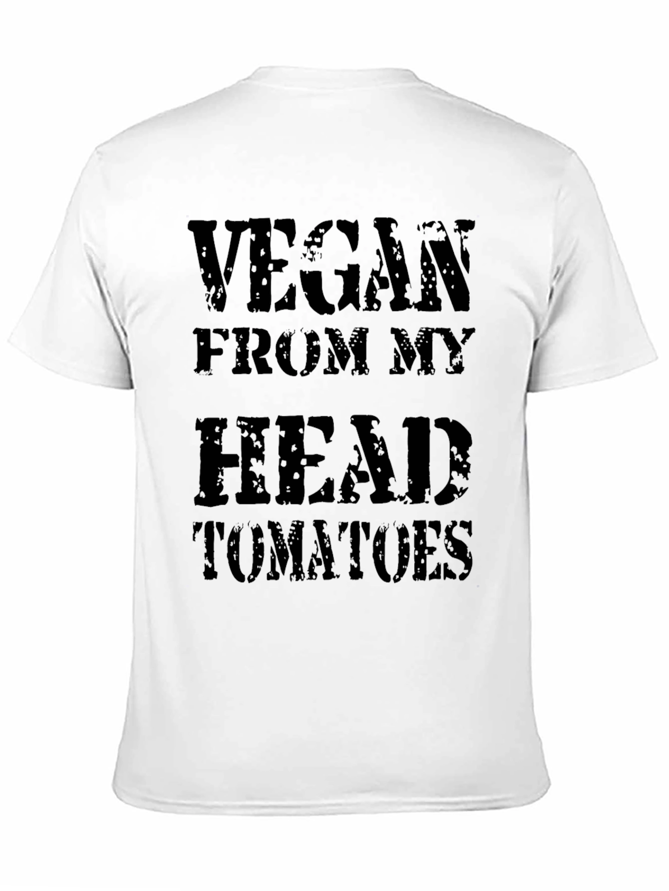 Vegan From My Head Tomatoes T-Shirt - Black