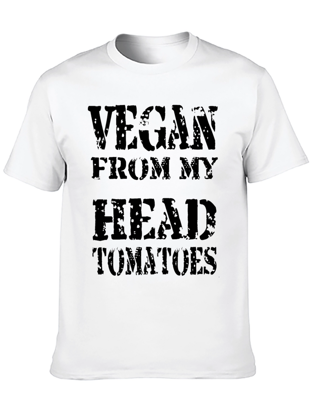 Vegan From My Head Tomatoes T-Shirt - Black