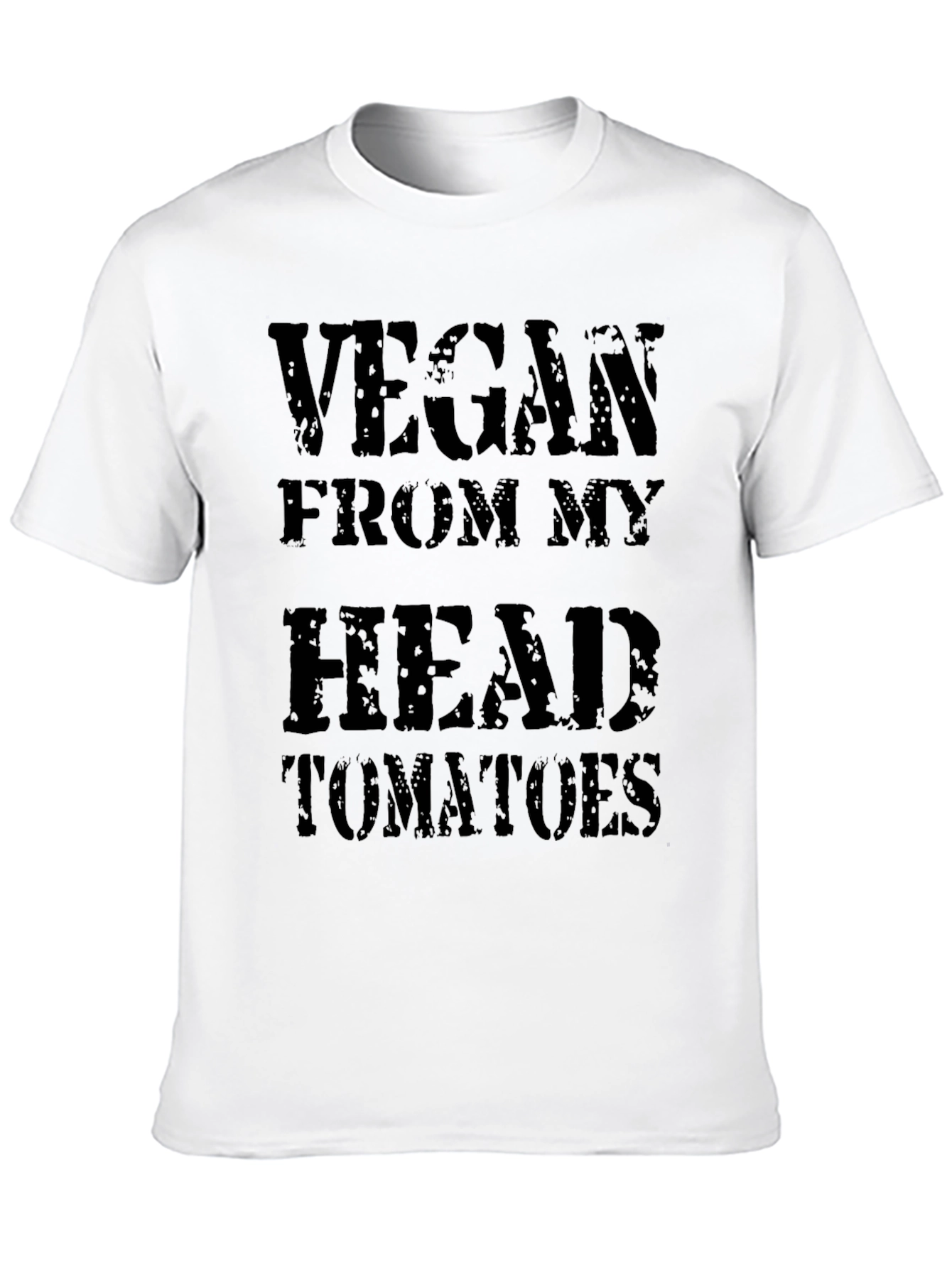 Vegan From My Head Tomatoes T-Shirt - Black