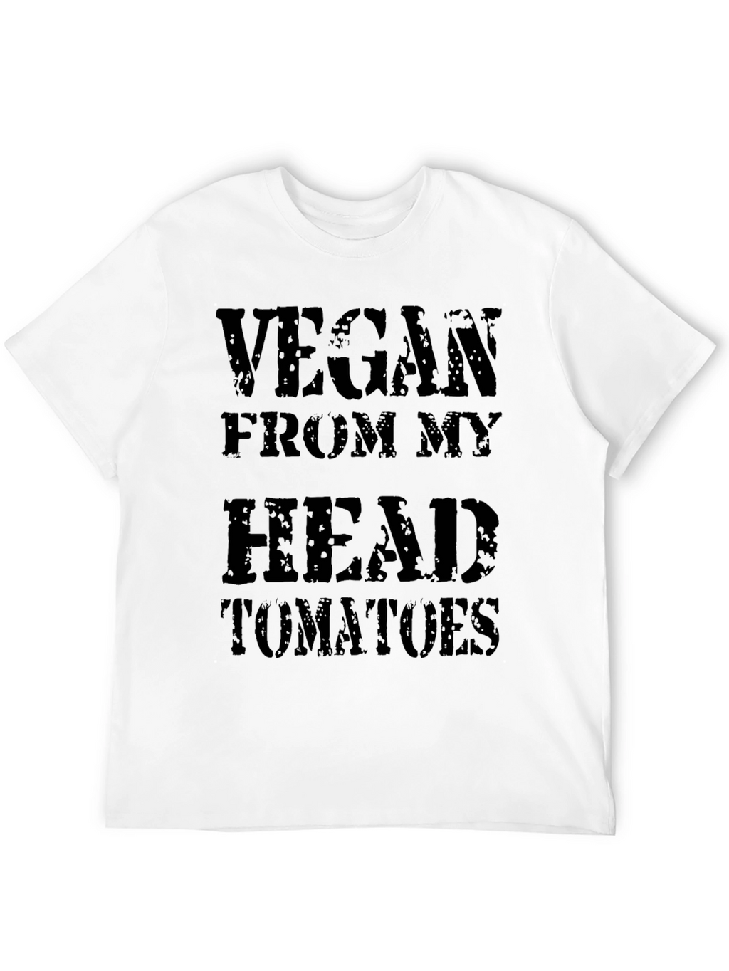Vegan From My Head Tomatoes T-Shirt - Black