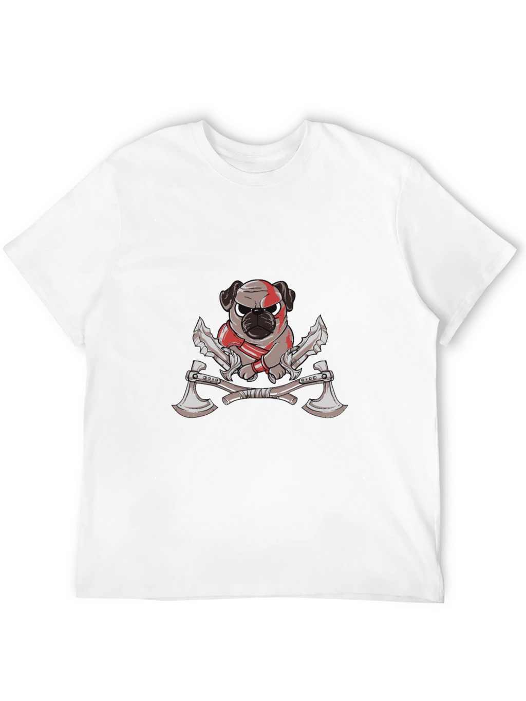 Warrior Pug Black Graphic Tee
