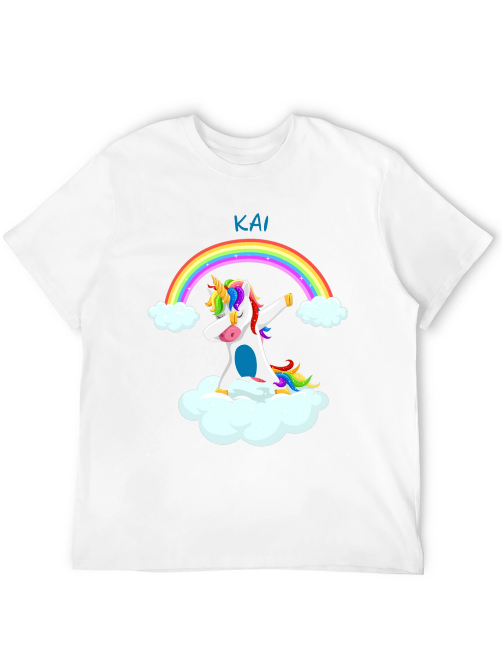 Unicorn Rainbow Dabbing T-Shirt - Kai