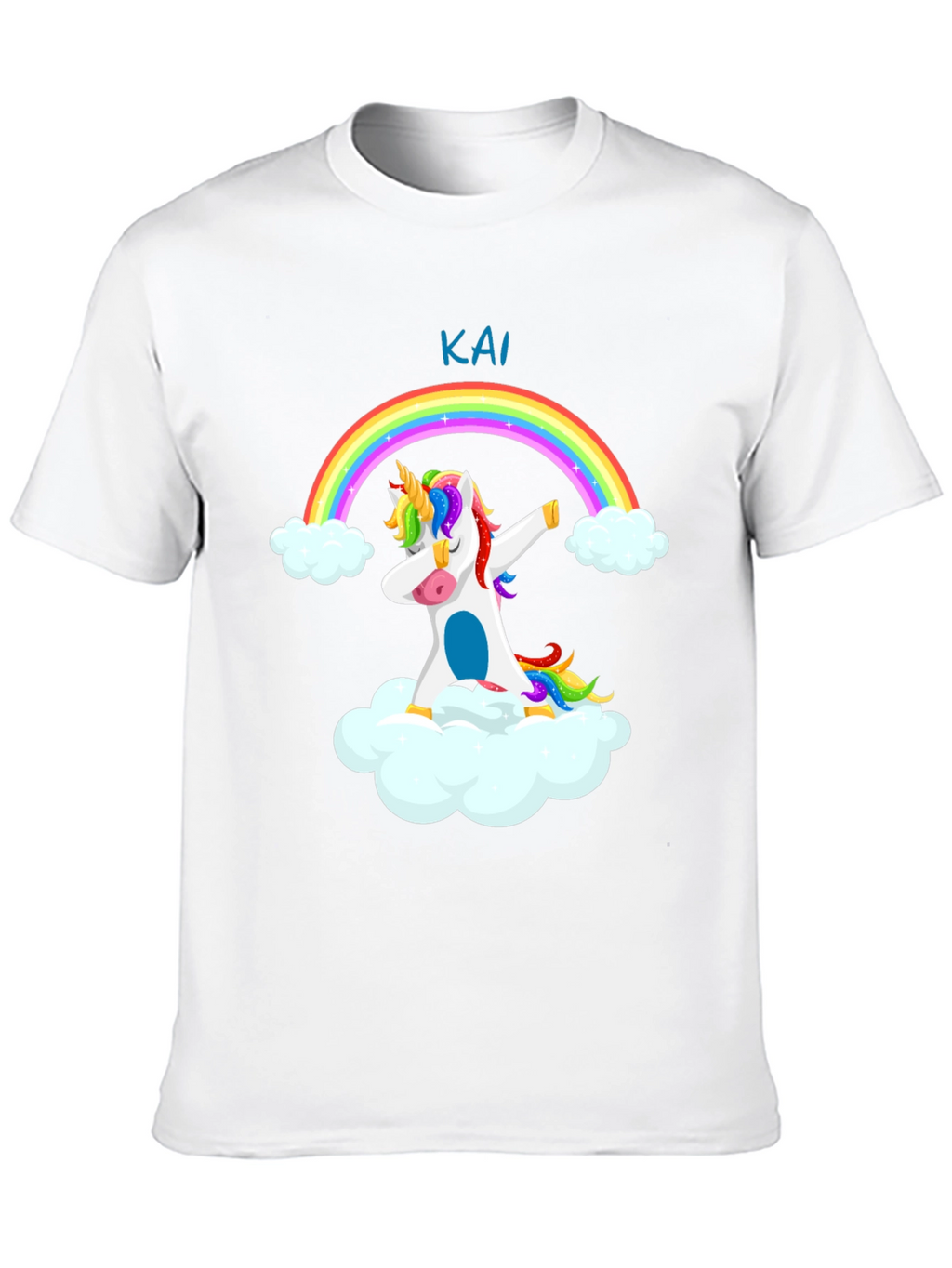 Unicorn Rainbow Dabbing T-Shirt - Kai