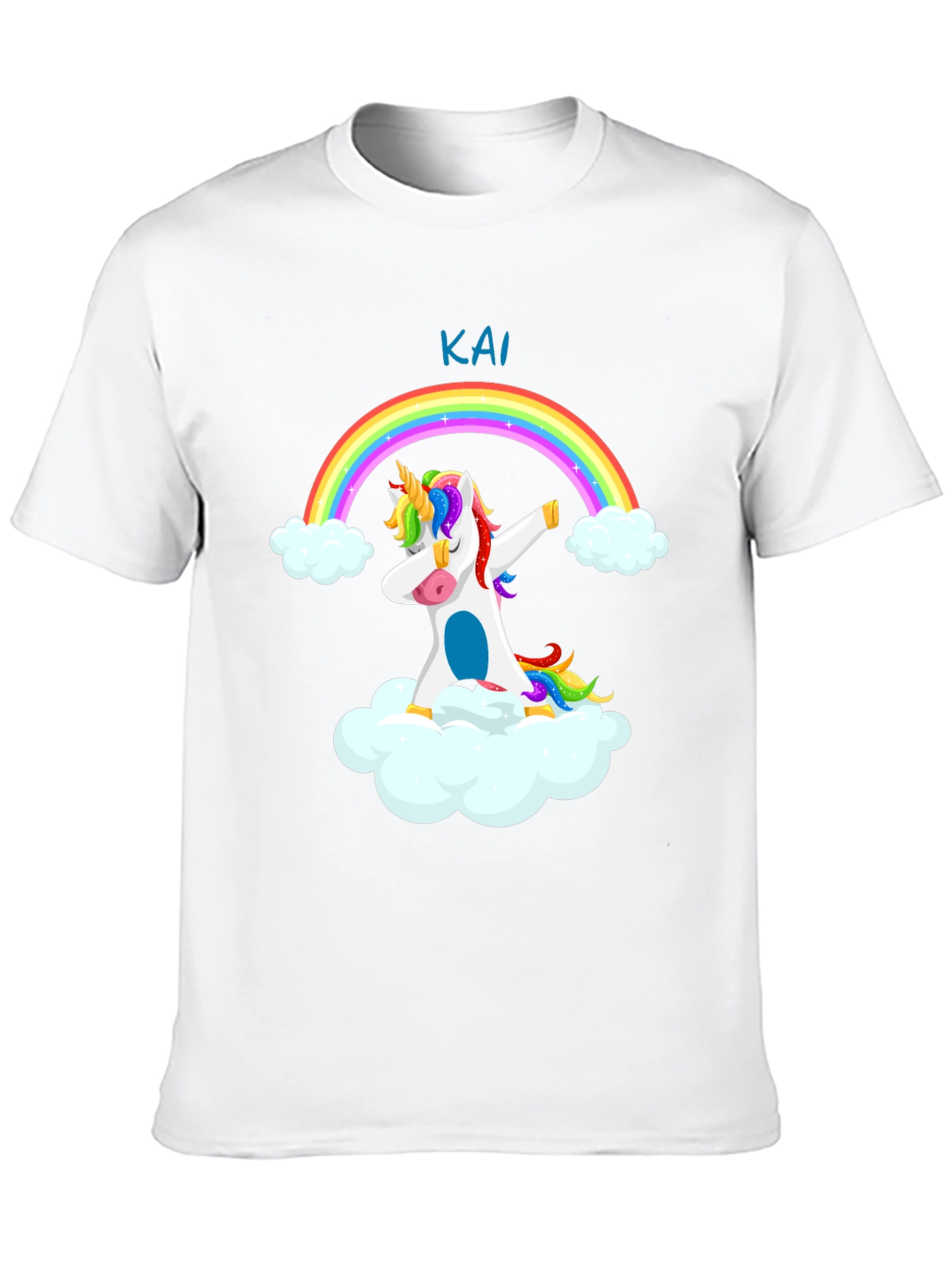Unicorn Rainbow Dabbing T-Shirt - Kai