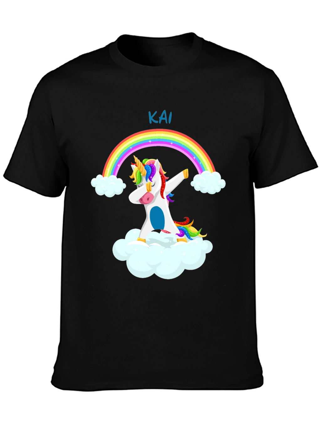 Unicorn Rainbow Dabbing T-Shirt - Kai