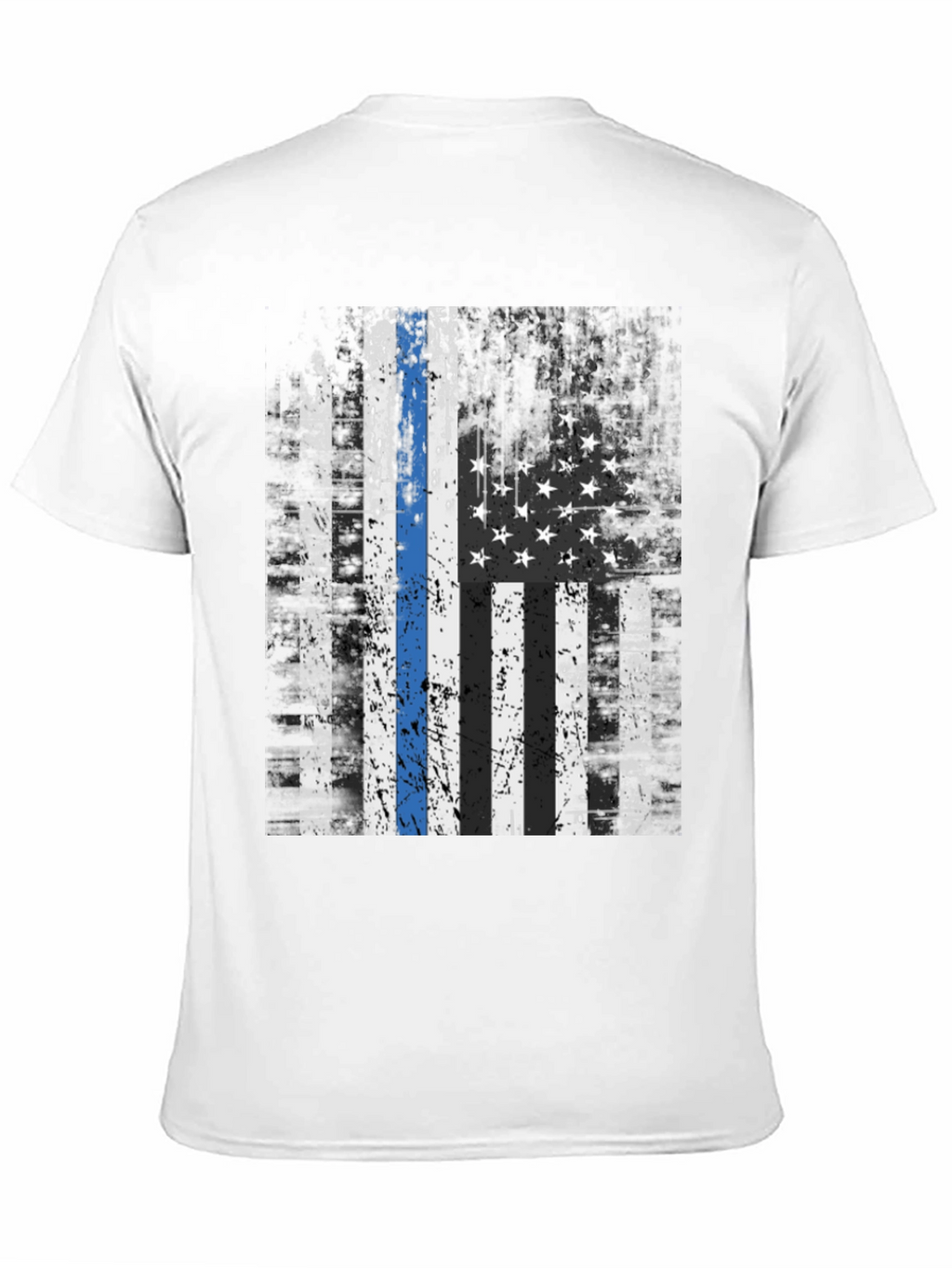 Thin Blue Line American Flag T-Shirt