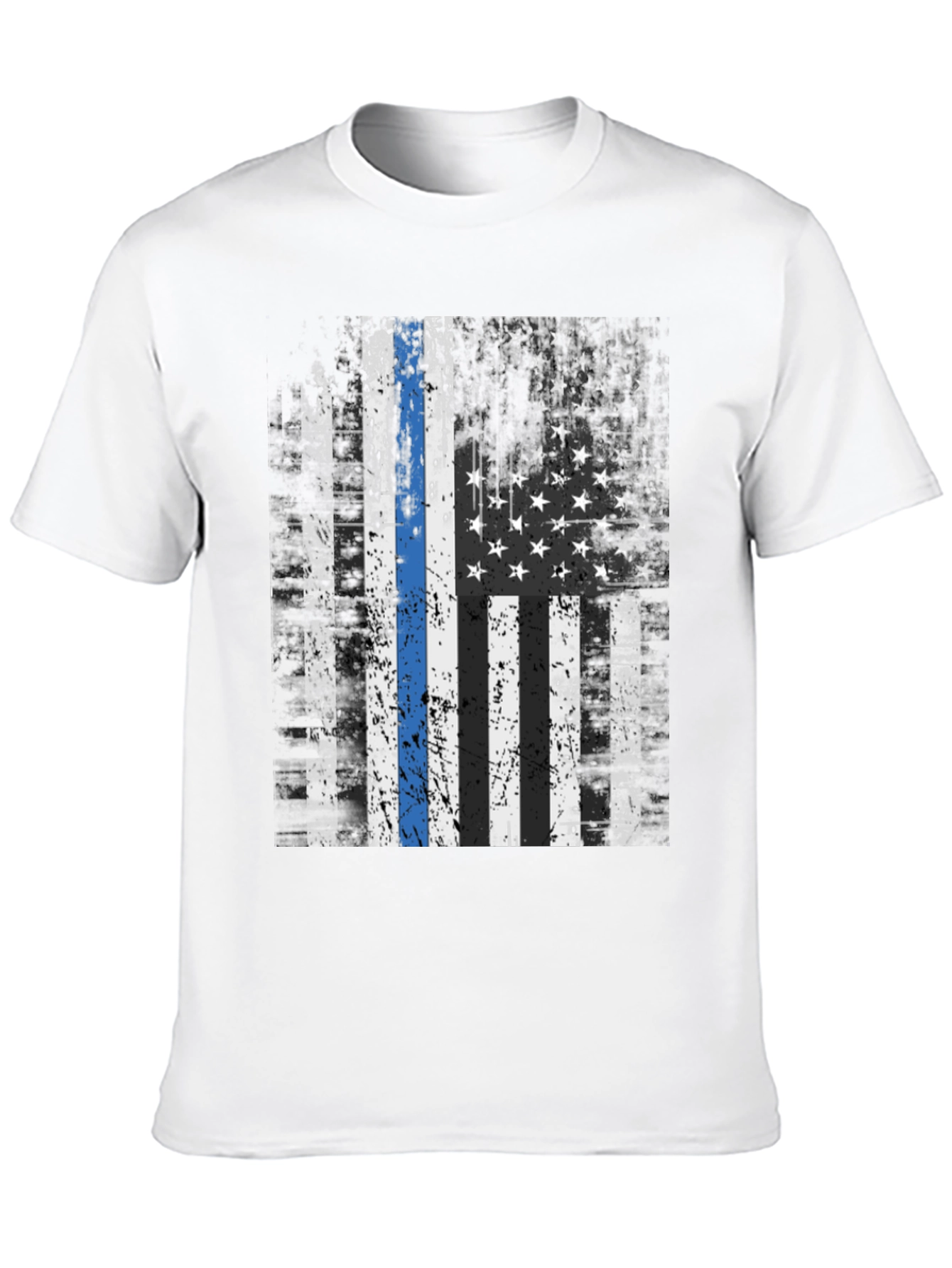 Thin Blue Line American Flag T-Shirt
