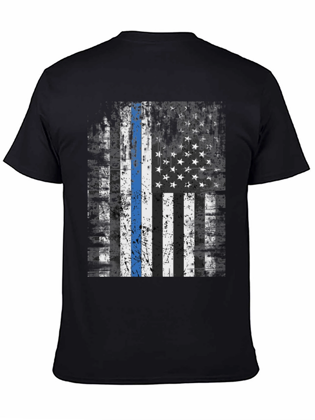 Thin Blue Line American Flag T-Shirt