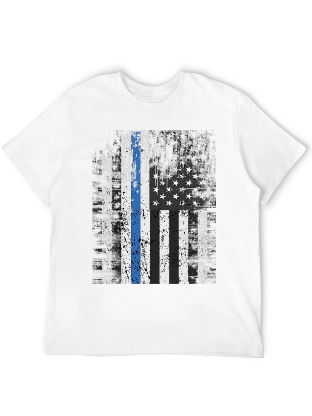 Thin Blue Line American Flag T-Shirt