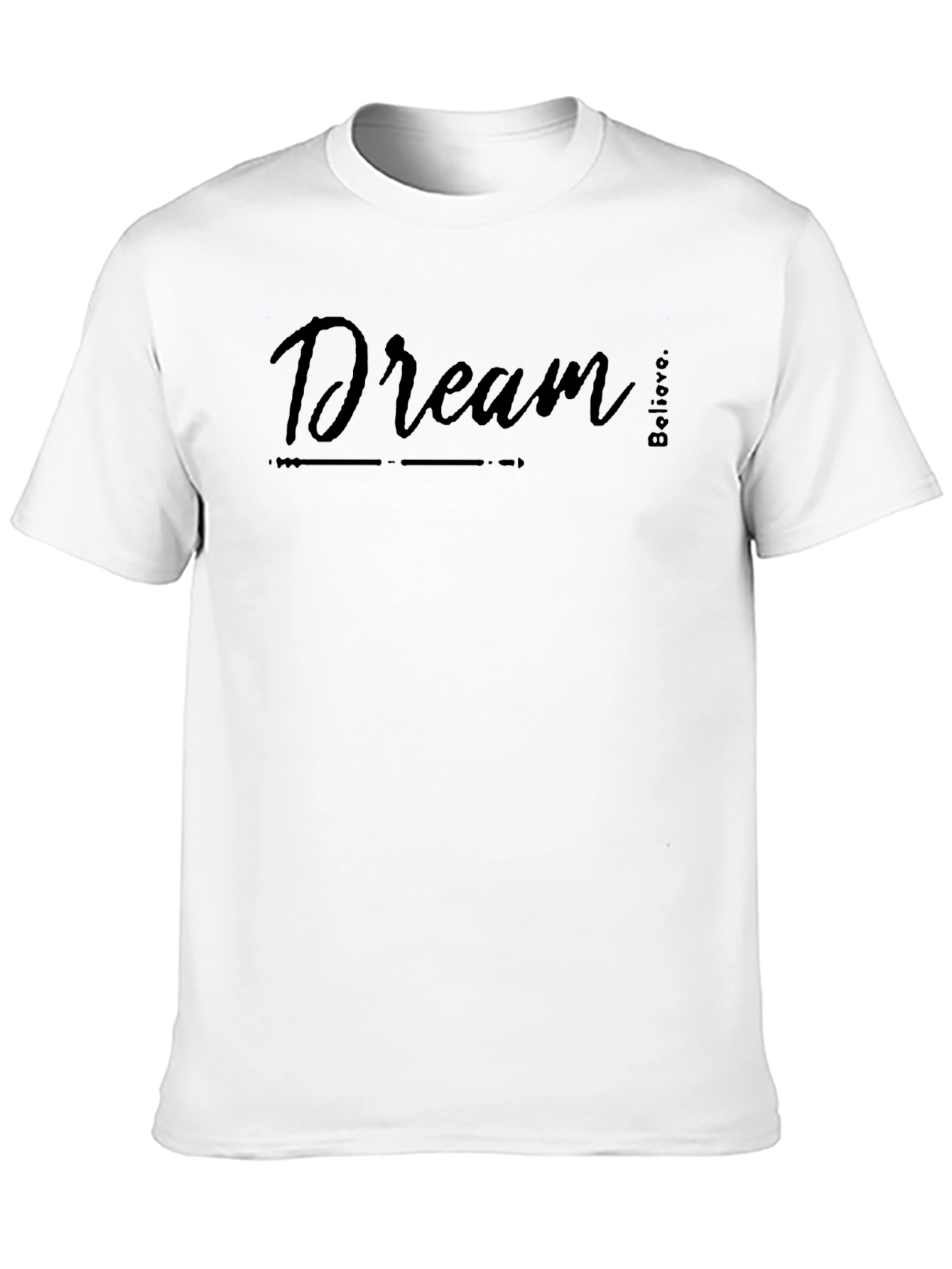 Dream Believe Black Graphic Tee
