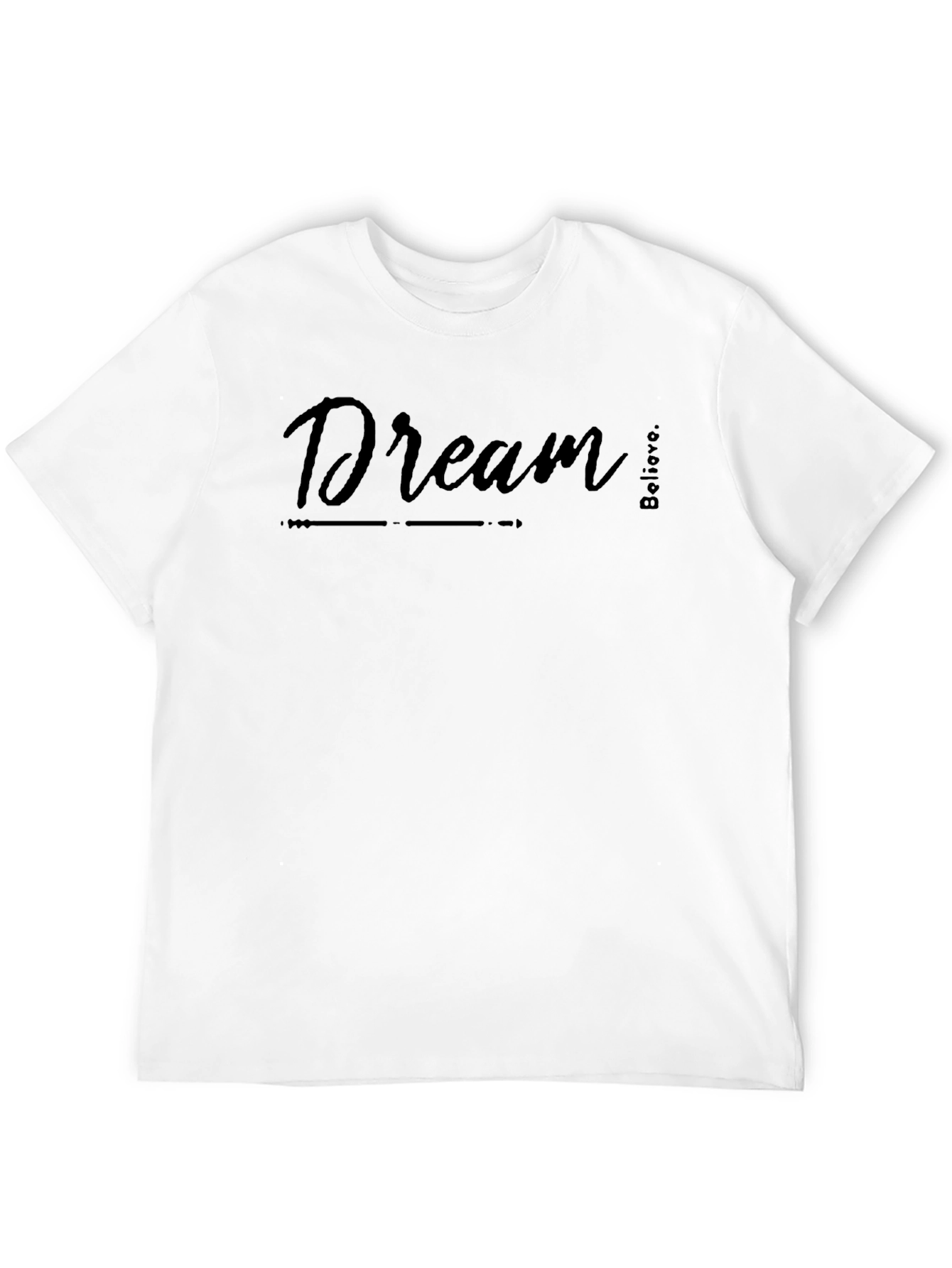 Dream Believe Black Graphic Tee