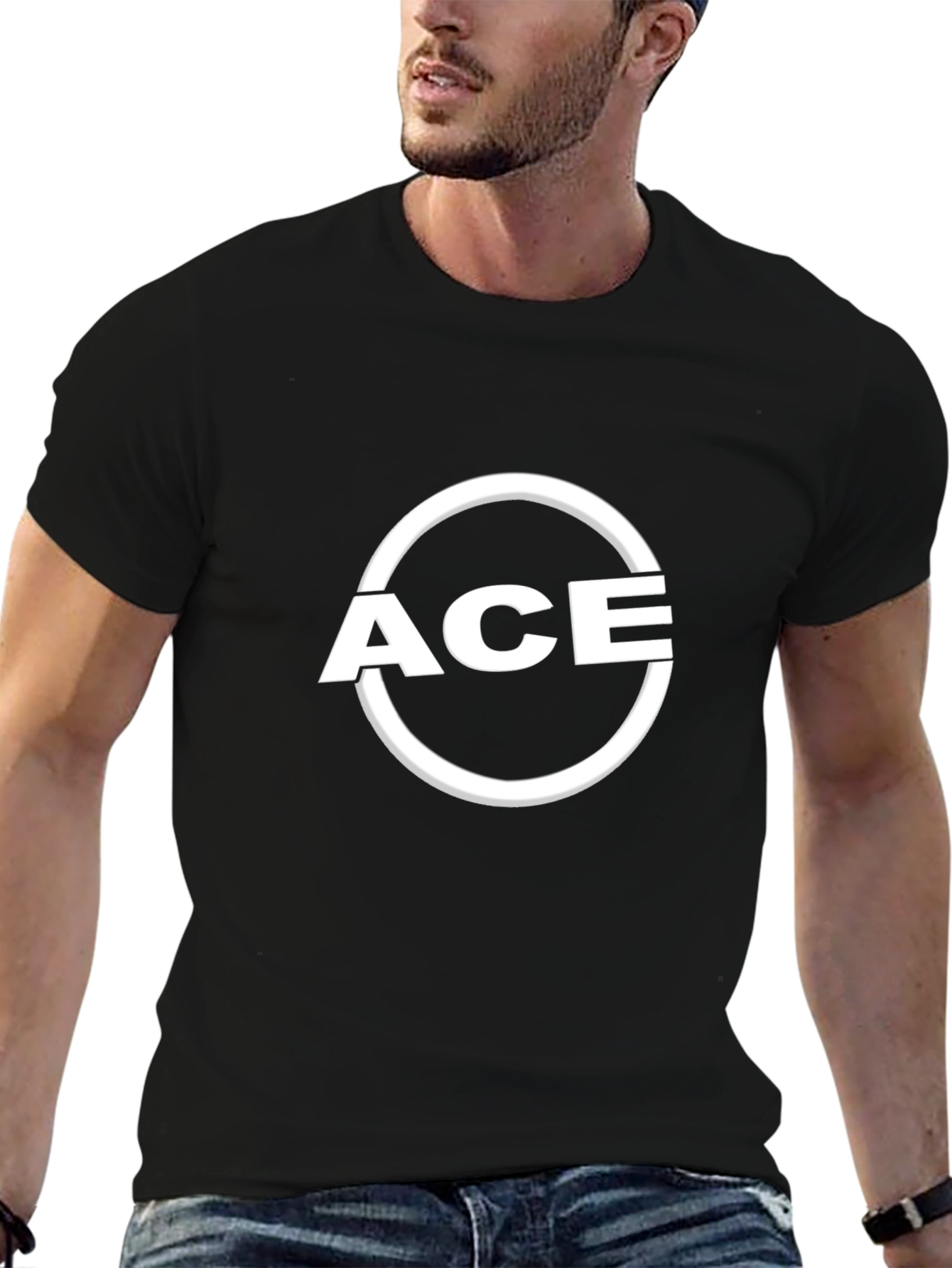 ACE Logo Black T-Shirt - Classic Design