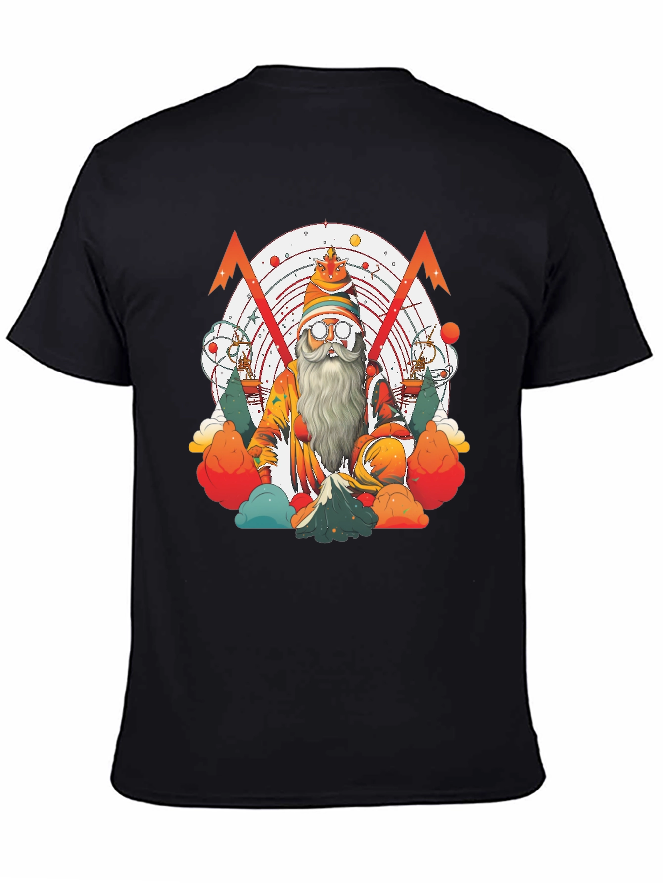 Whimsical Wizard Graphic Tee - Unique Design