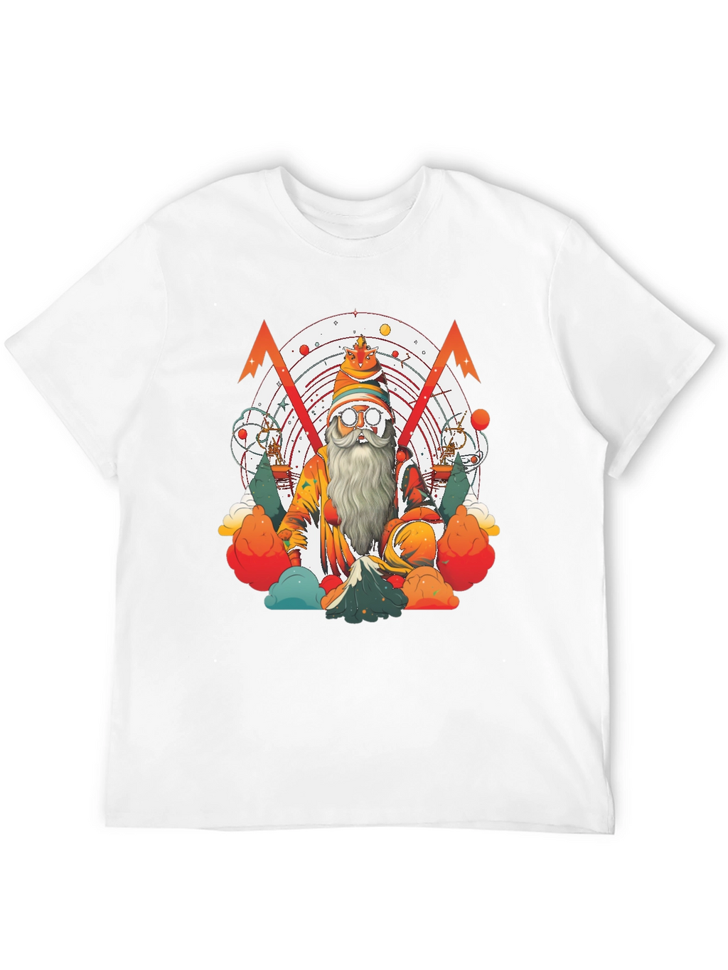 Whimsical Wizard Graphic Tee - Unique Design