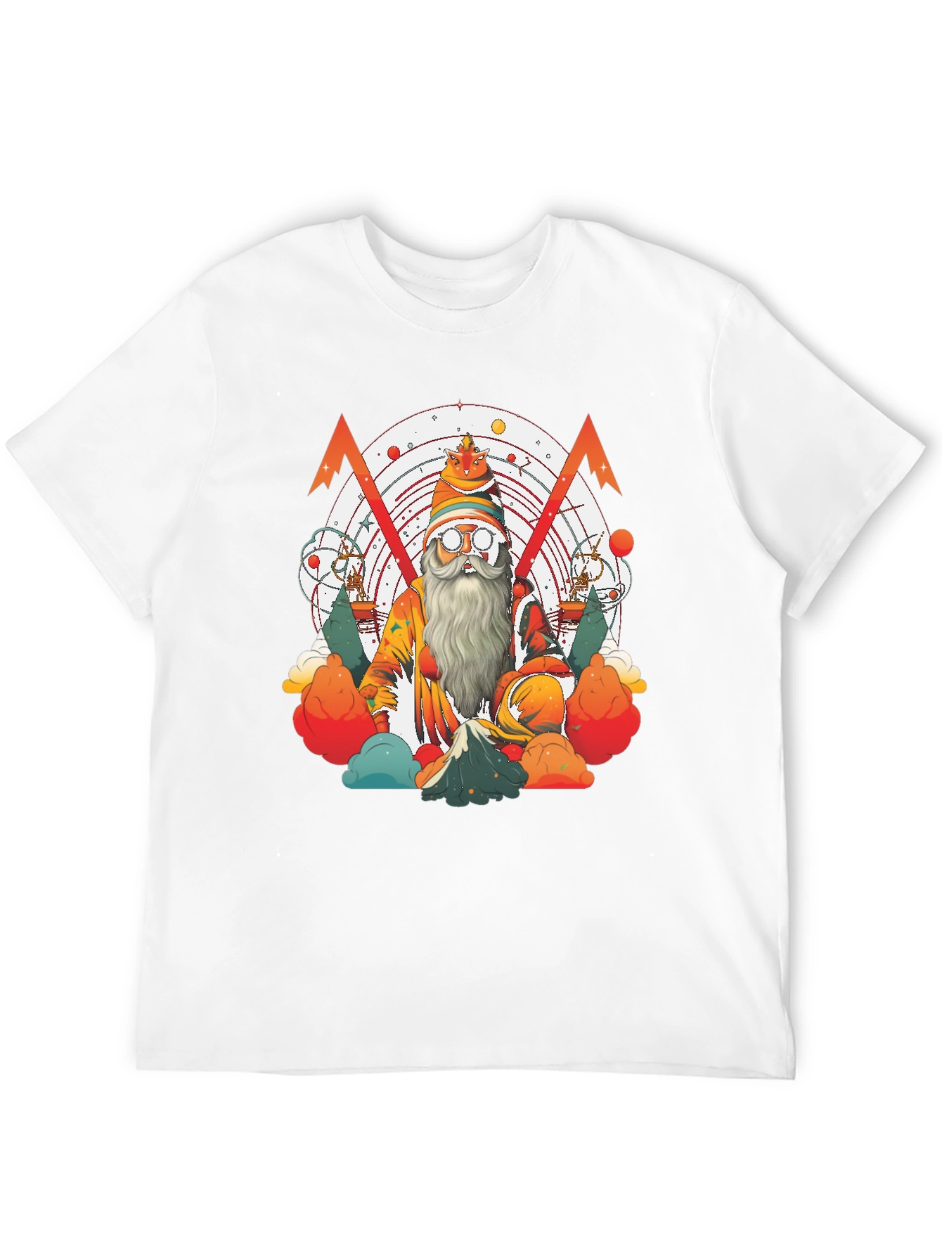 Whimsical Wizard Graphic Tee - Unique Design