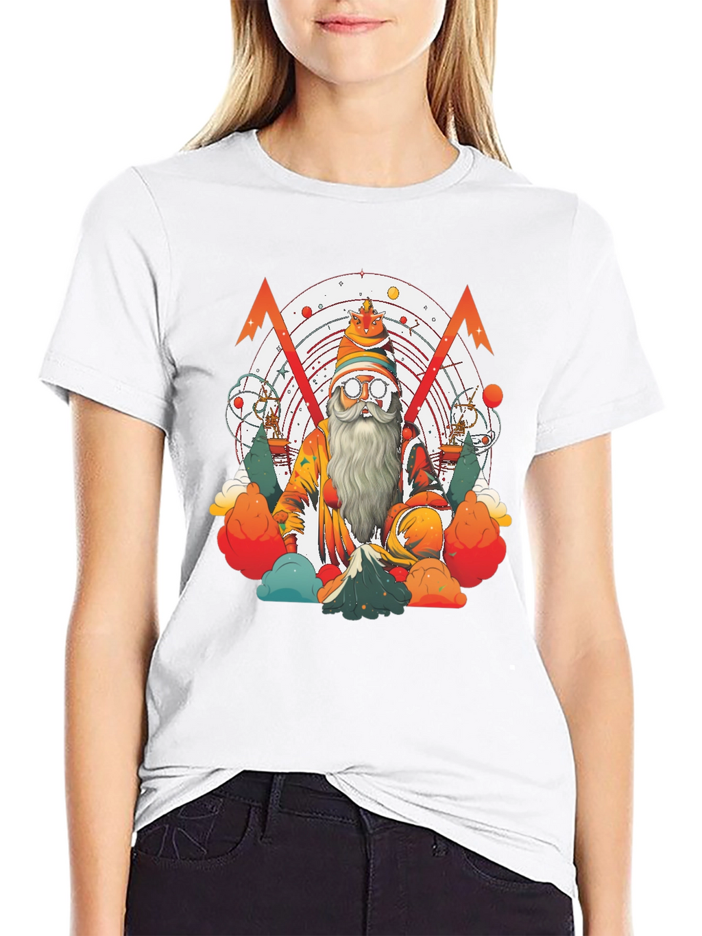 Whimsical Wizard Graphic Tee - Unique Design