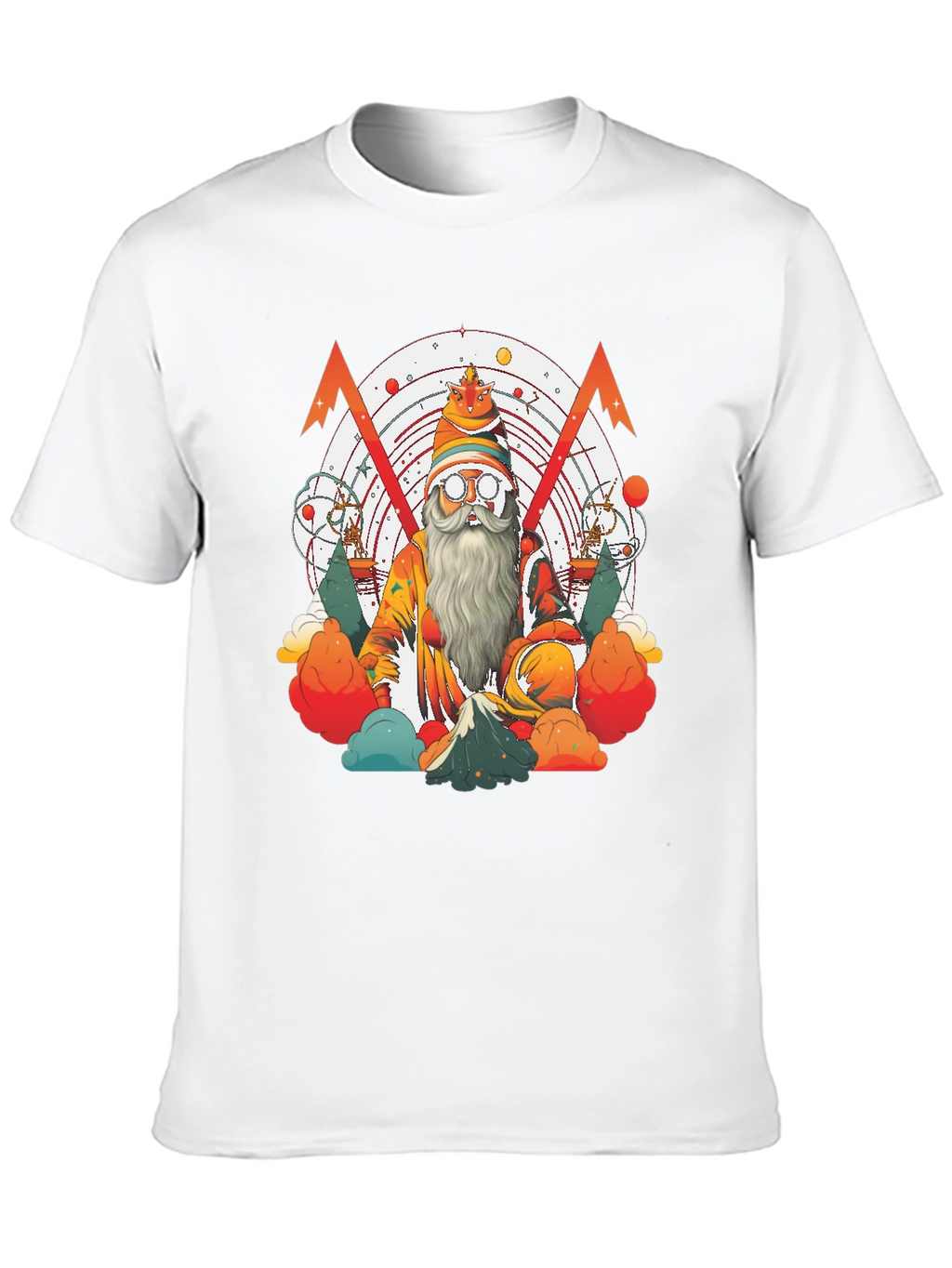 Whimsical Wizard Graphic Tee - Unique Design