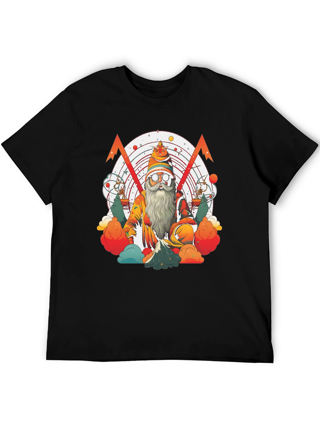 Whimsical Wizard Graphic Tee - Unique Design