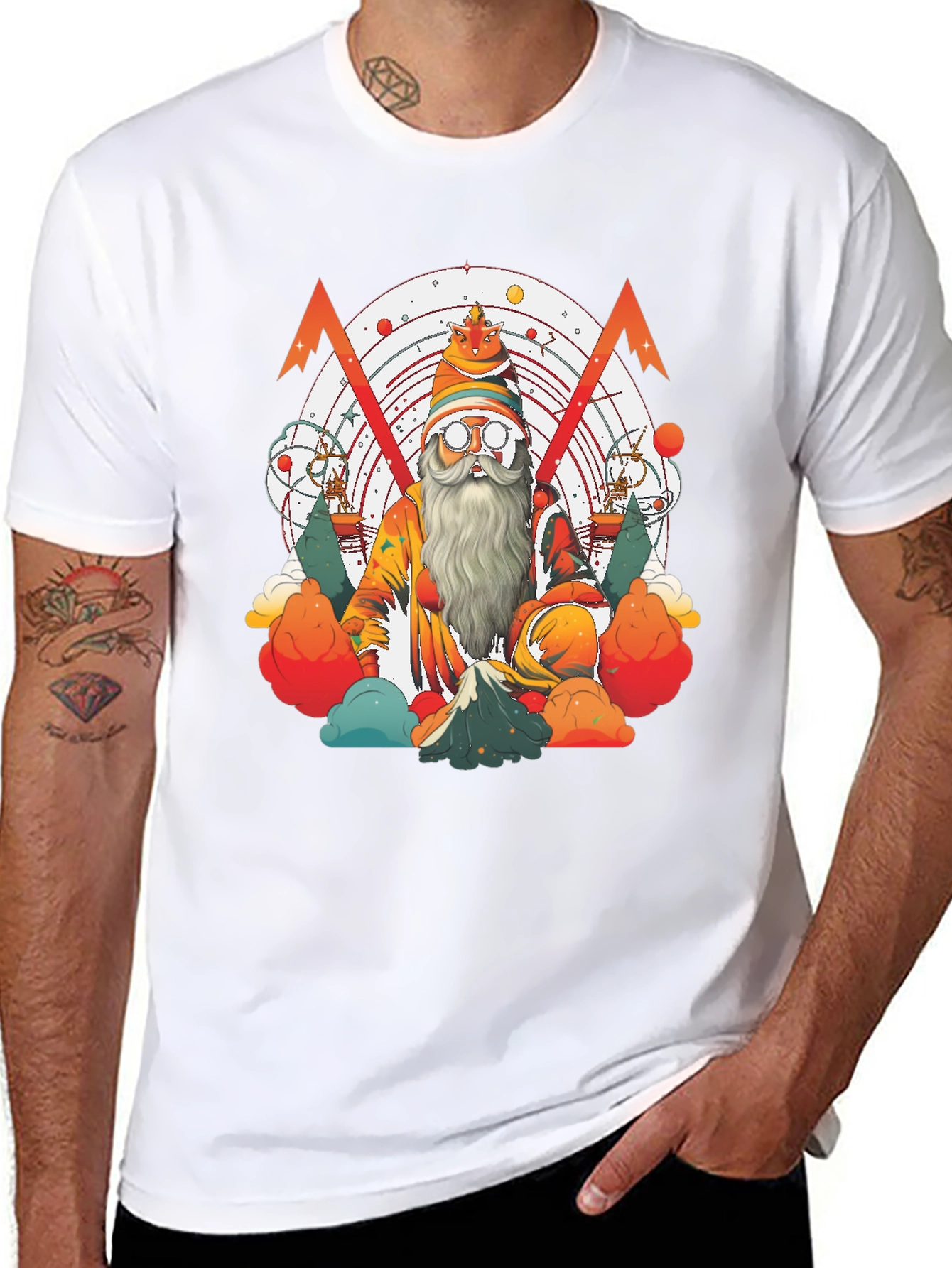 Whimsical Wizard Graphic Tee - Unique Design