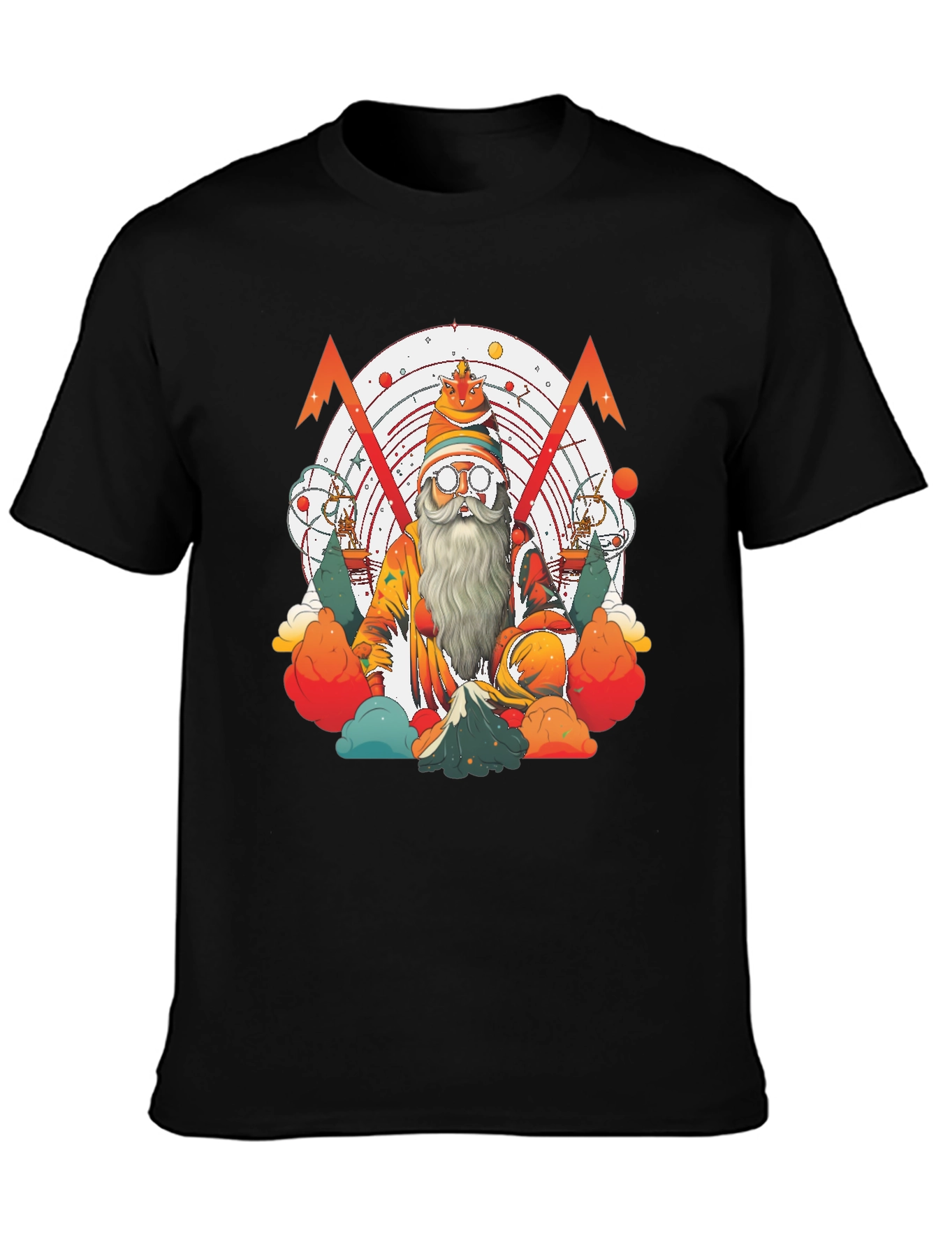 Whimsical Wizard Graphic Tee - Unique Design