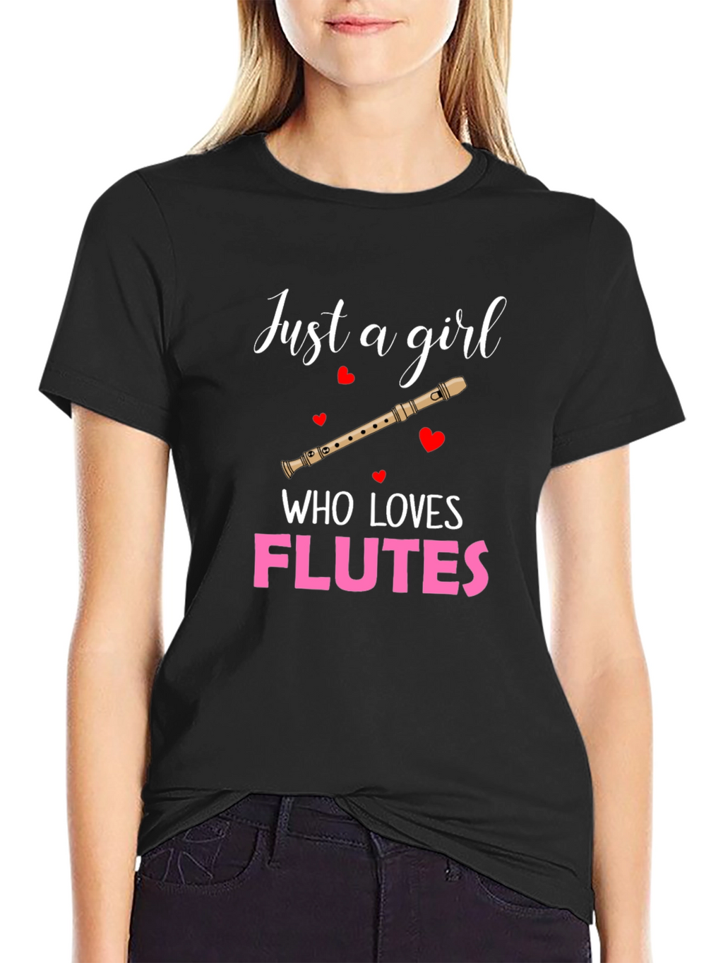 Just a Girl Who Loves Flutes T-Shirt